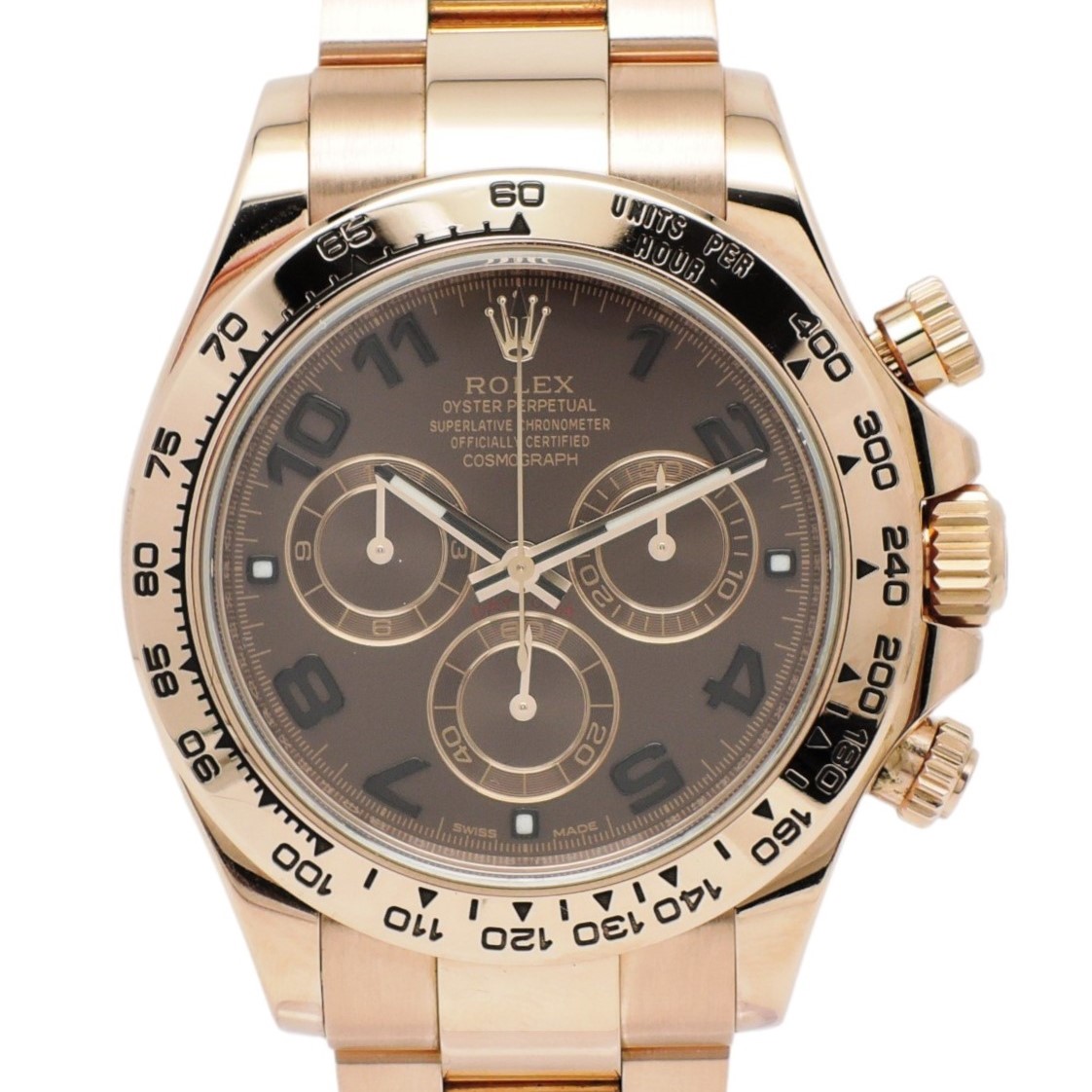 ロレックス デイトナ 40 116505 2018年保証書 チョコレートブラウン アラビア 16.5cm AT ROLEX Daytona 40 Brown Arabia C005611のイメージ画像
