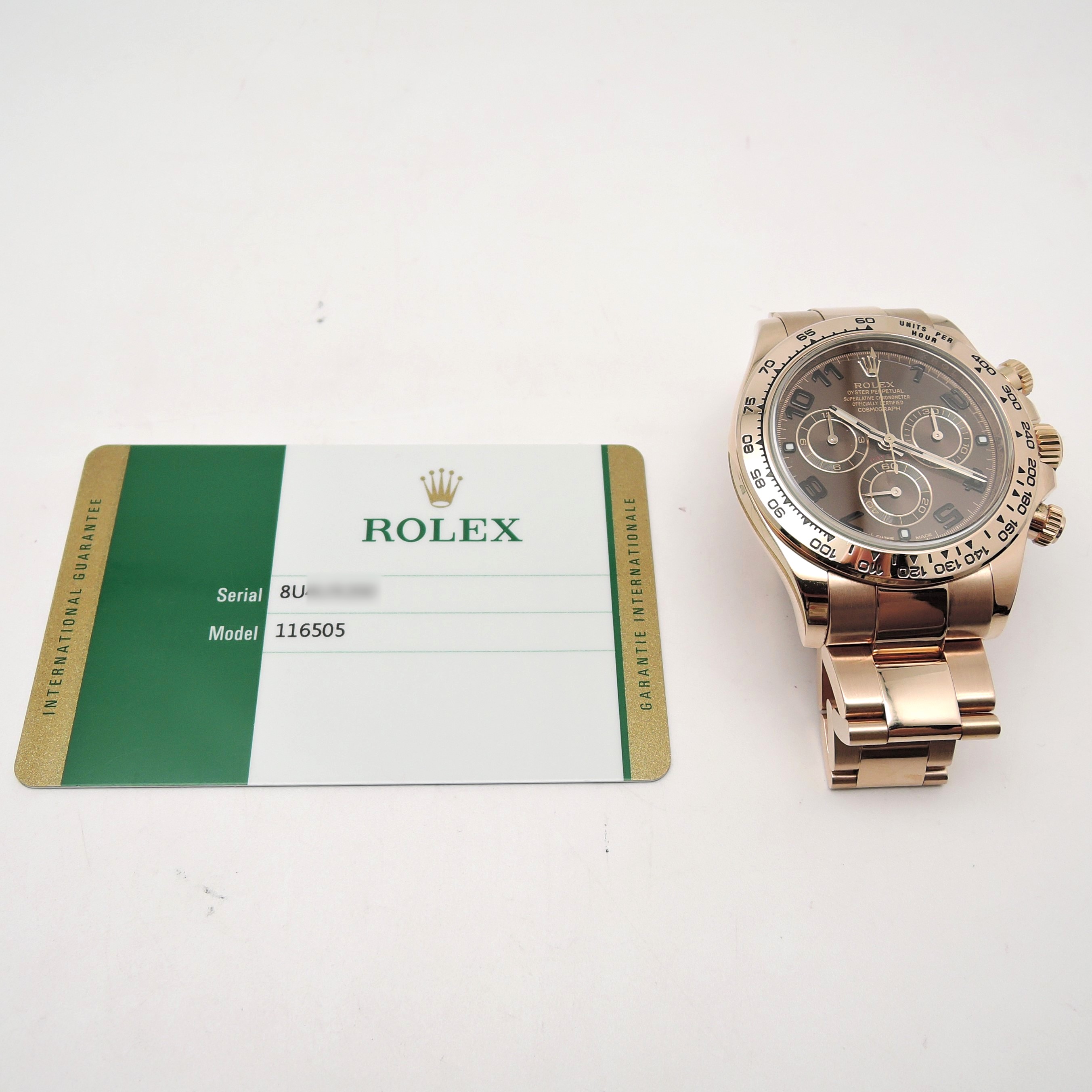 ロレックス デイトナ 40 116505 2018年保証書 チョコレートブラウン アラビア 16.5cm AT ROLEX Daytona 40 Brown Arabia C005611のイメージ画像