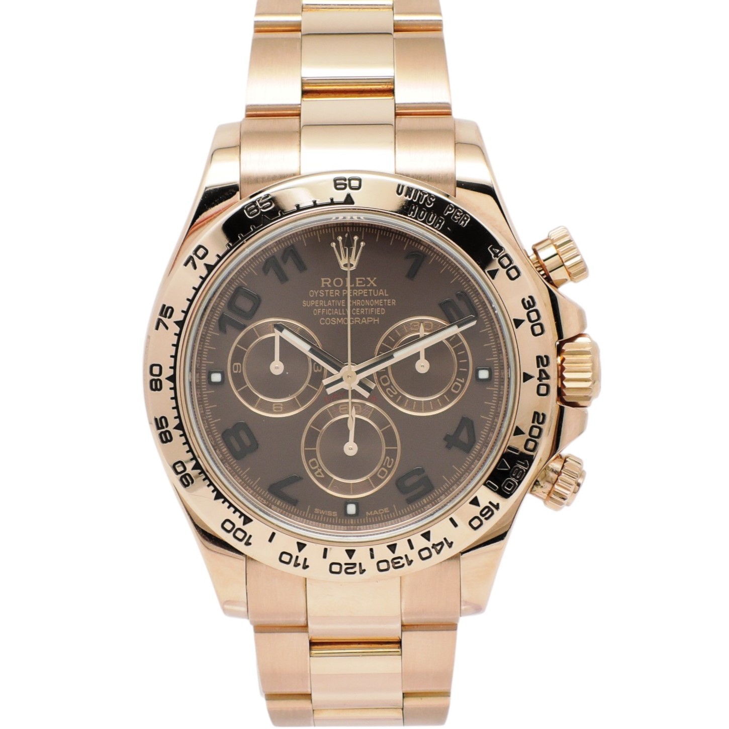 ロレックス デイトナ 40 116505 2018年保証書 チョコレートブラウン アラビア 16.5cm AT ROLEX Daytona 40 Brown Arabia C005611