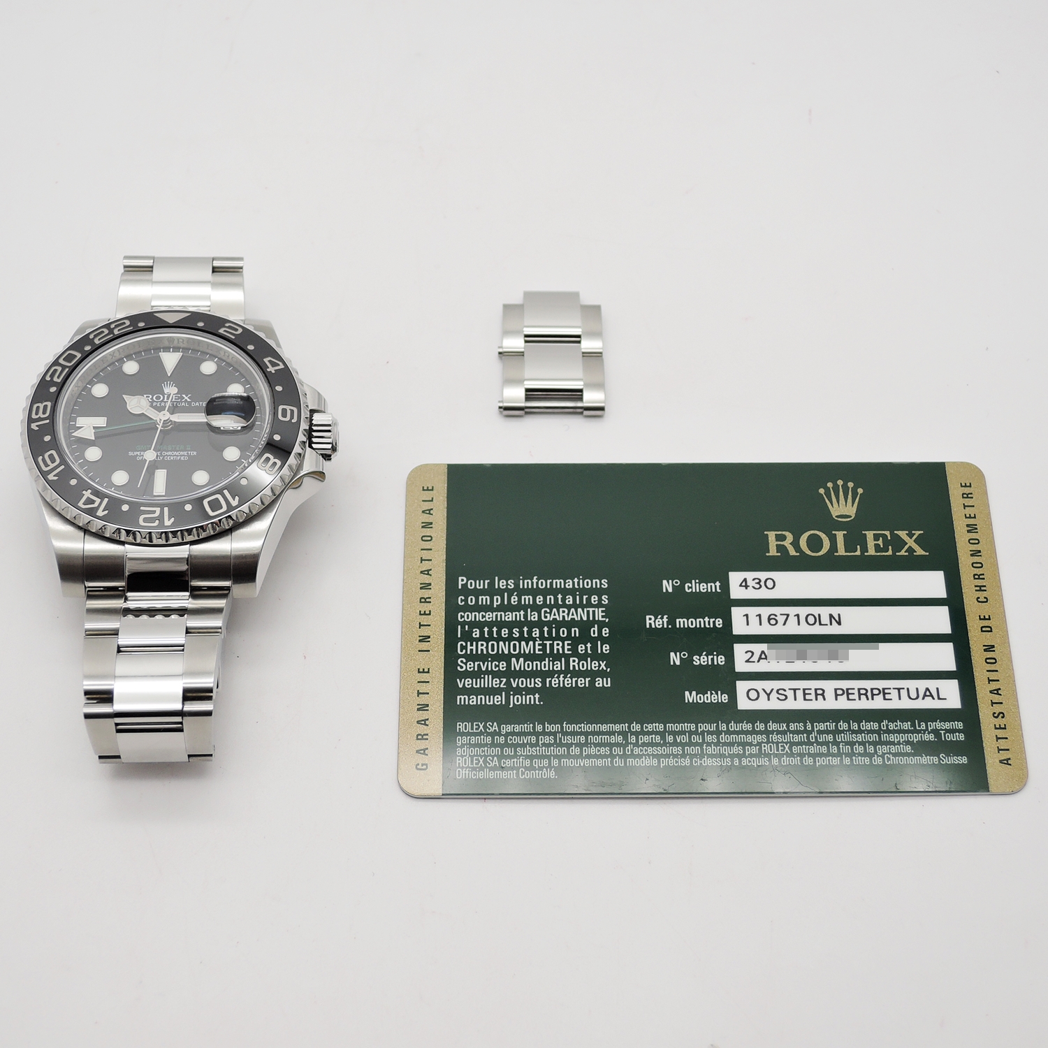 ロレックス GMTマスター 40 116710LN ランダム番 ブラック AT 18㎝ ROLEX GMT-MasterⅡ 40 Black C005719のイメージ画像