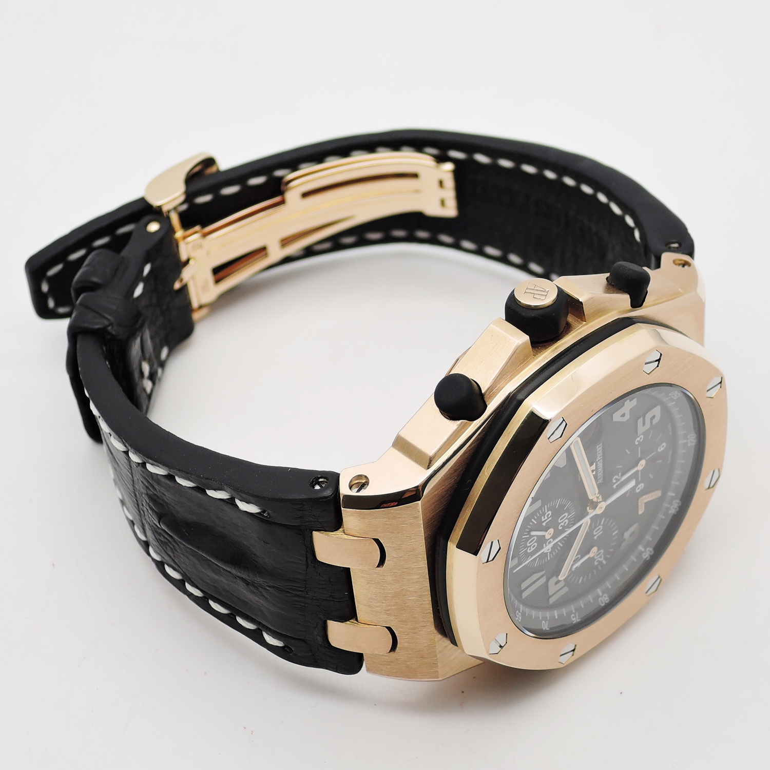オーデマピゲ ロイヤルオーク オフショア 26180OR.OO.D101CR.01 AT 19cm ブラックアラビア AUDEMARS PIGUET Royal Oak Offshore Black Arabia Ⅶ Diamond C005954のイメージ画像
