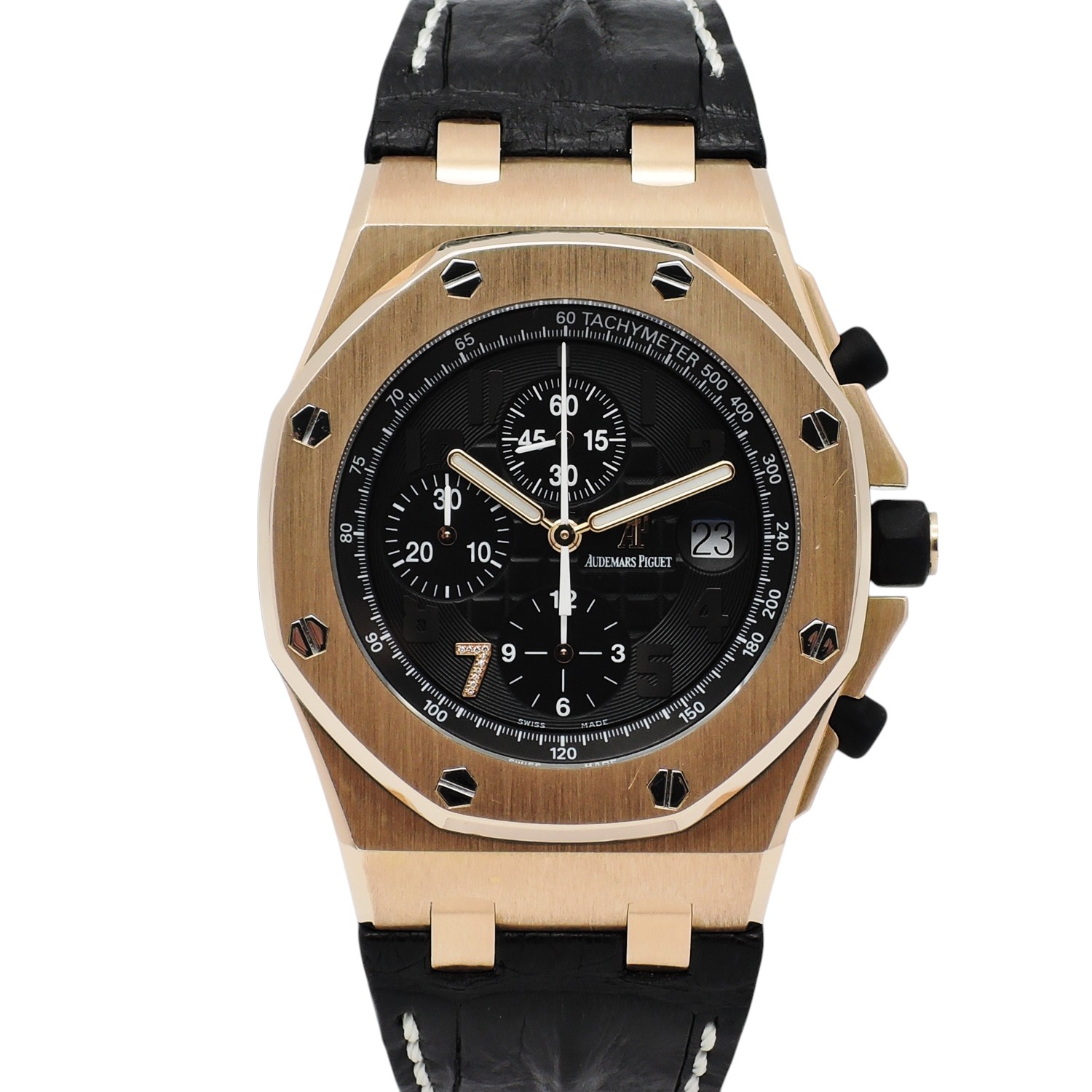 オーデマピゲ ロイヤルオーク オフショア 26180OR.OO.D101CR.01 AT 19cm ブラックアラビア AUDEMARS PIGUET Royal Oak Offshore Black Arabia Ⅶ Diamond C005954