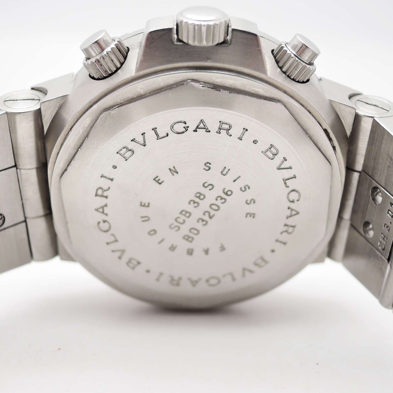 ブルガリ ディアゴノ スクーバ クロノグラフ SCB38S AT 17.5cm ブラック BVLGAR Diagono Scuba Chronograph Black C006106のイメージ画像
