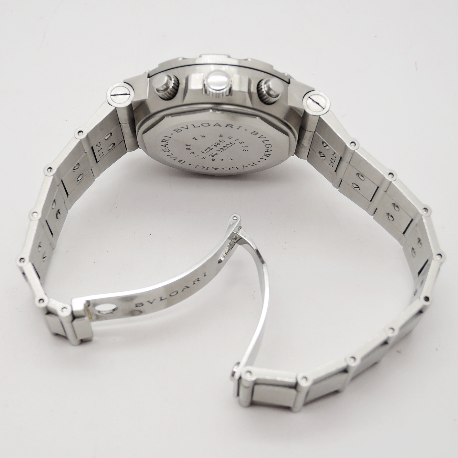 ブルガリ ディアゴノ スクーバ クロノグラフ SCB38S AT 17.5cm ブラック BVLGAR Diagono Scuba Chronograph Black C006106のイメージ画像
