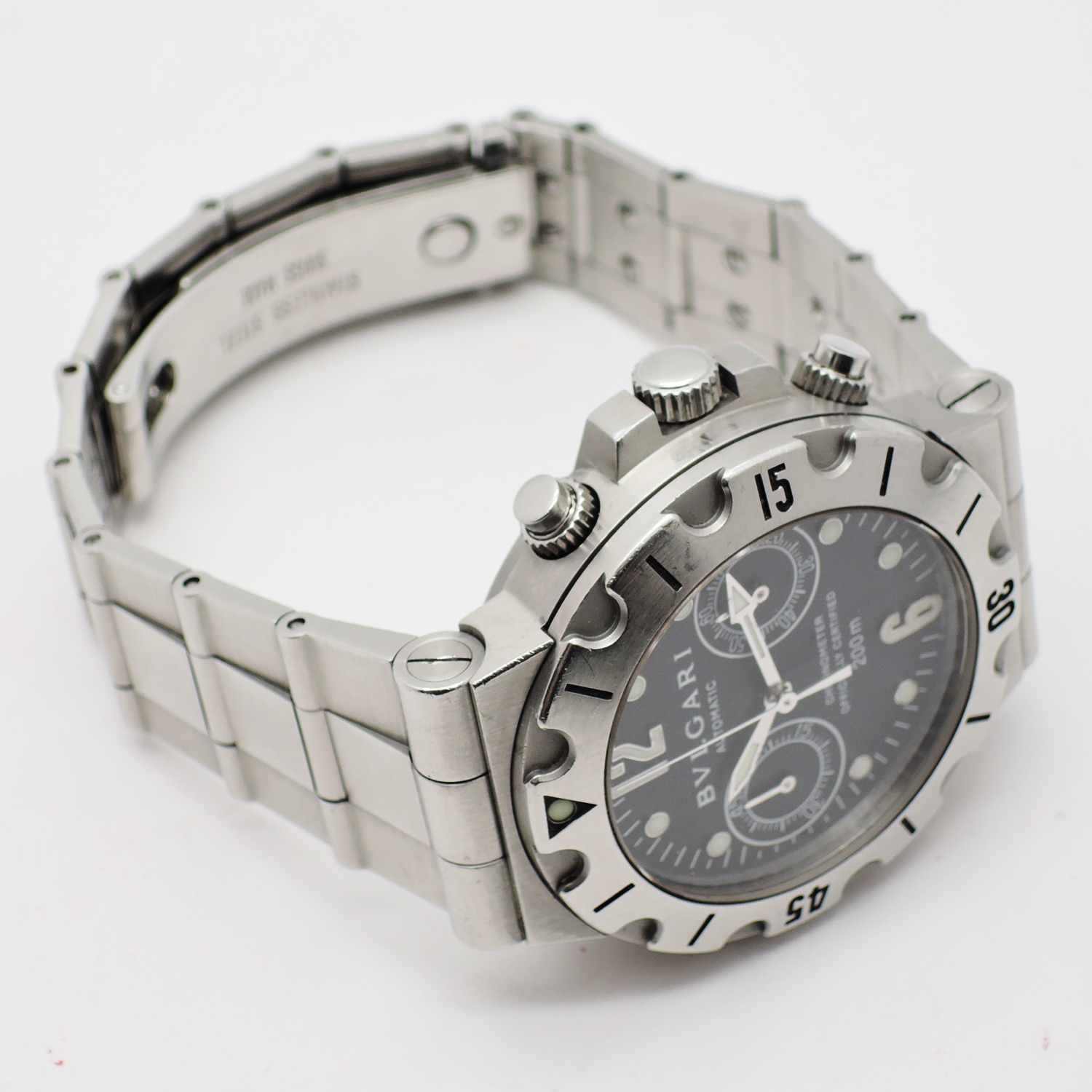ブルガリ ディアゴノ スクーバ クロノグラフ SCB38S AT 17.5cm ブラック BVLGAR Diagono Scuba Chronograph Black C006106のイメージ画像
