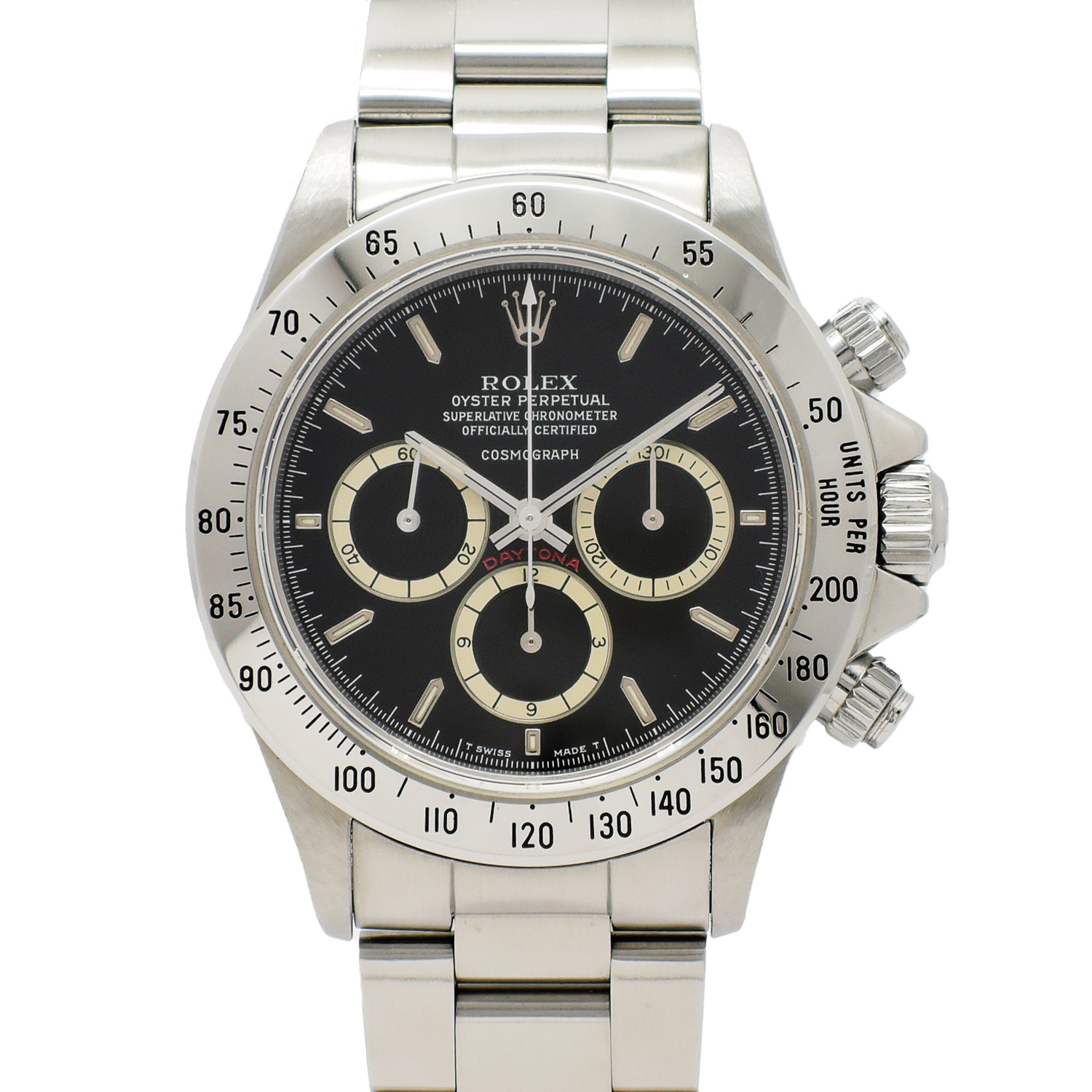 ロレックス デイトナ 16520 黒 L番 MK-1/200タキ/逆6/段落ち 17.5cm AT ROLEX Daytona Black Floating Cosmograph C006327
