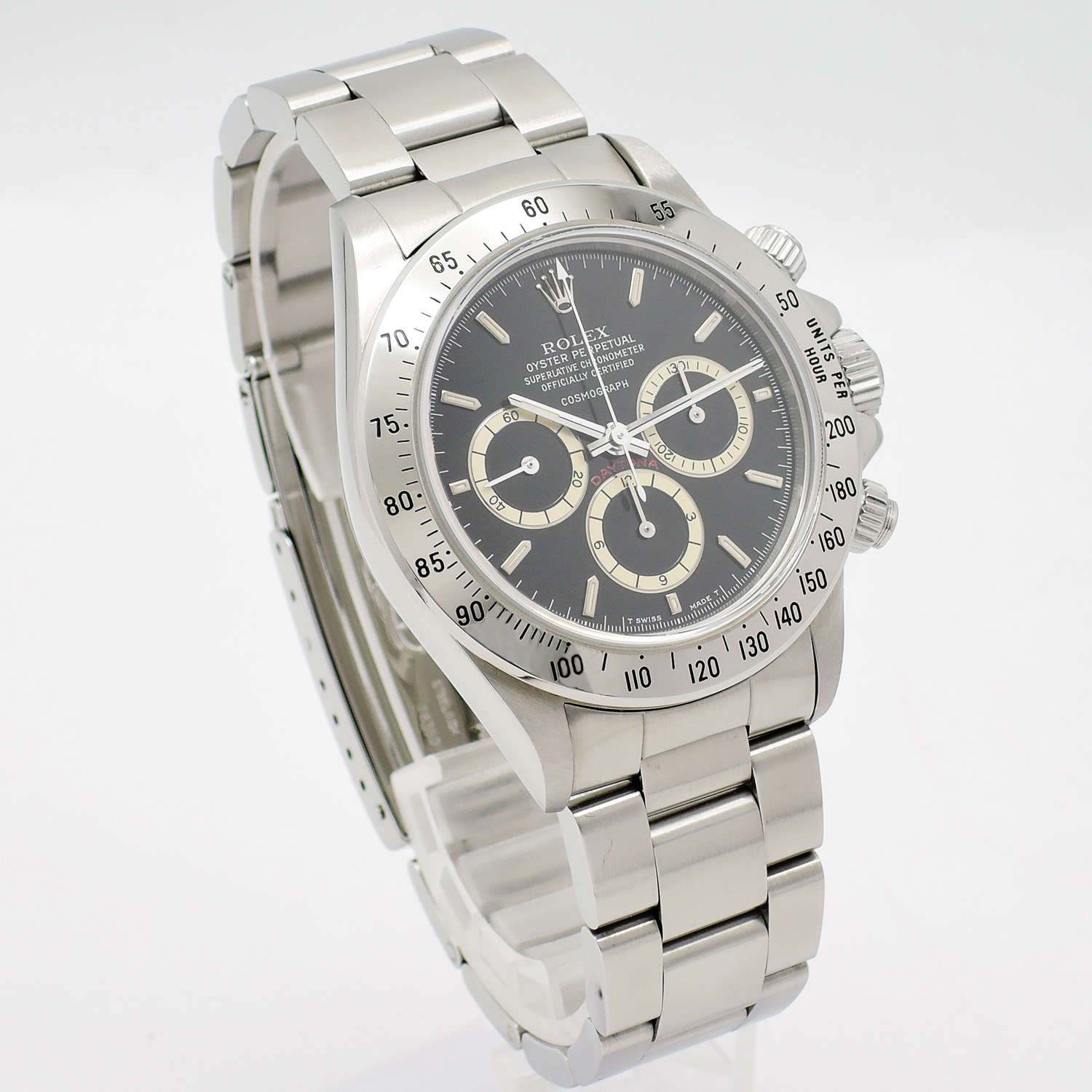 ロレックス デイトナ 16520 黒 L番 マーク1/200タキ/逆6/段落ち 17.5cm AT ROLEX Daytona Black Floating Cosmograph C006327のイメージ画像
