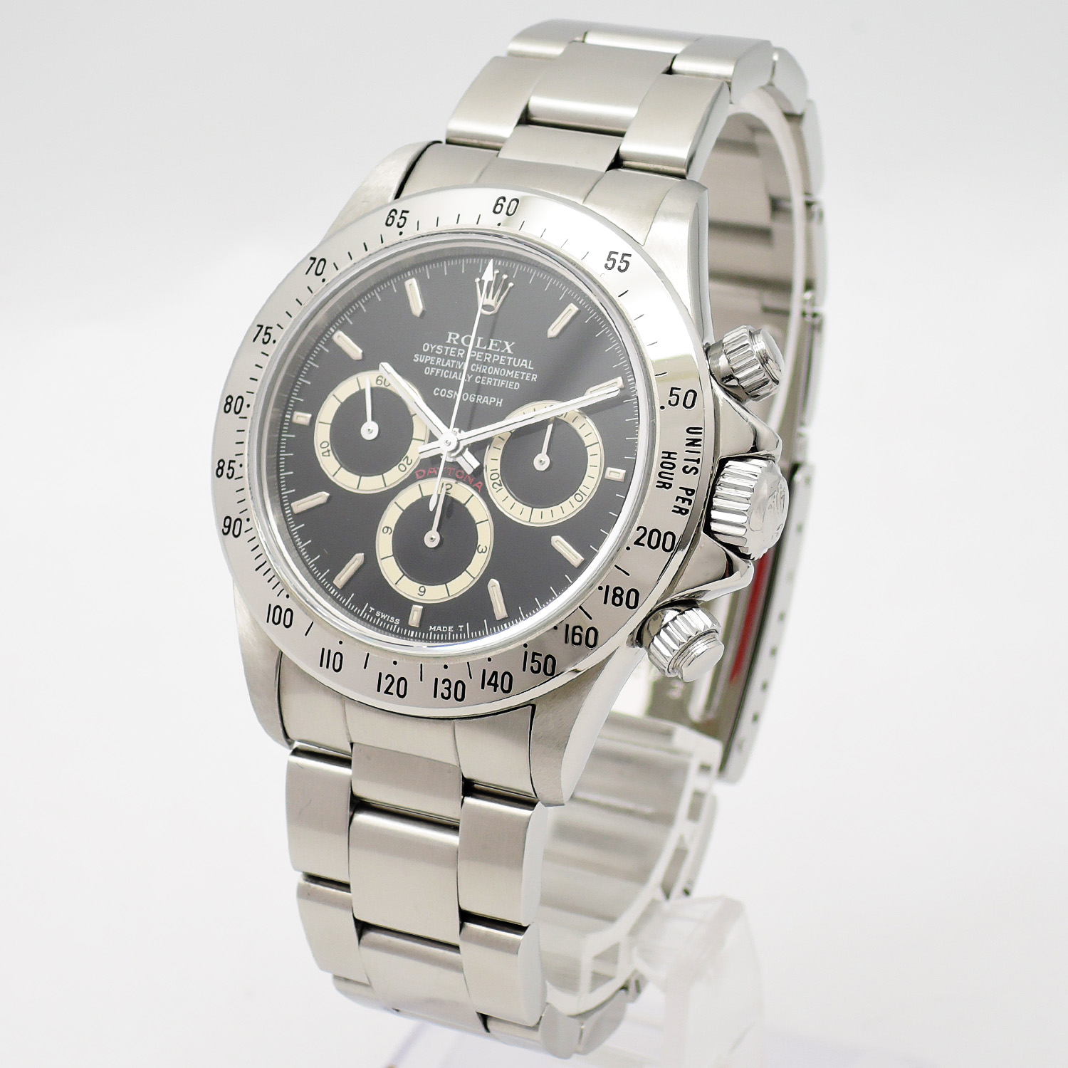 ロレックス デイトナ 16520 黒 L番 マーク1/200タキ/逆6/段落ち 17.5cm AT ROLEX Daytona Black Floating Cosmograph C006327のイメージ画像