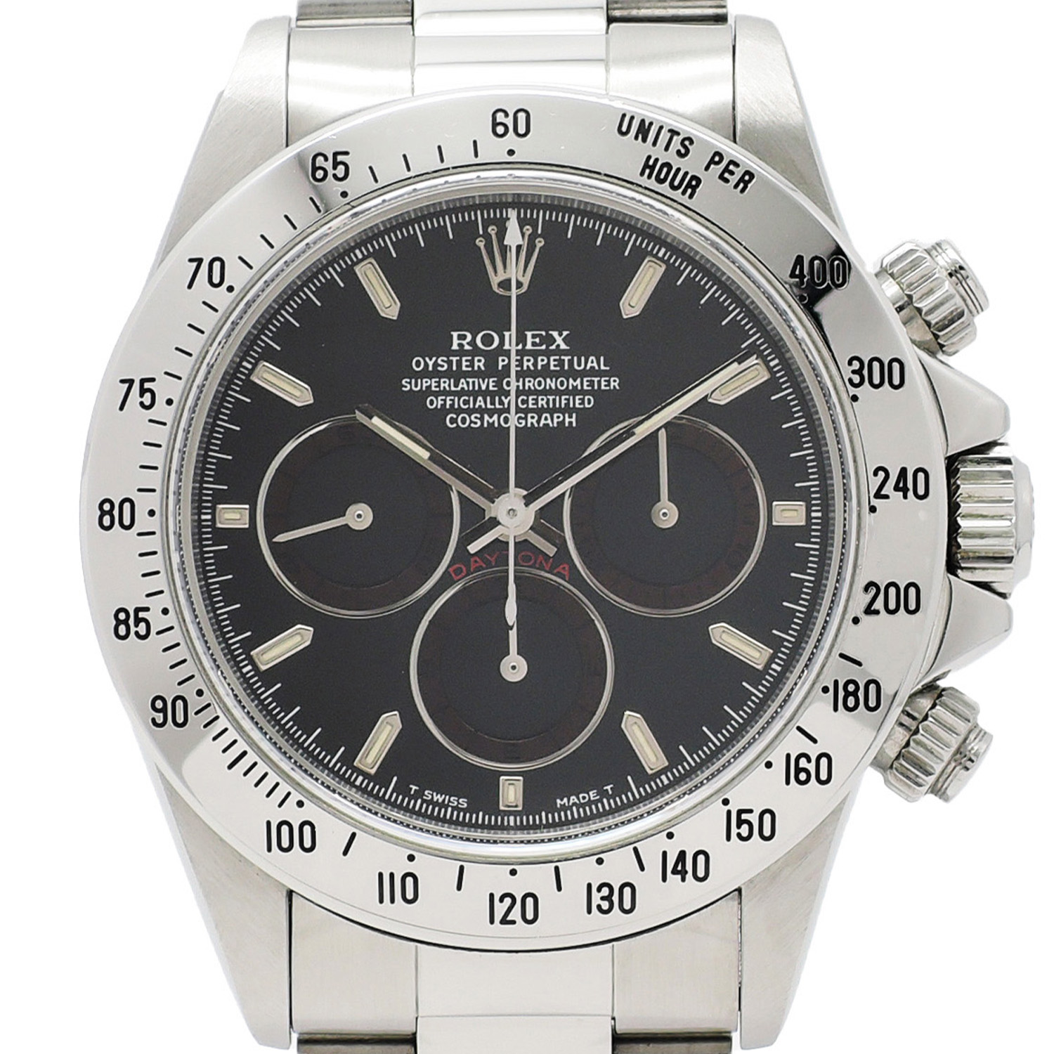 ロレックス デイトナ 16520 黒 W番 パトリッツィダイヤル/ブラウンアイ/ダースベイダー 完品 17.5cm AT ROLEX Daytona Black C006329のイメージ画像