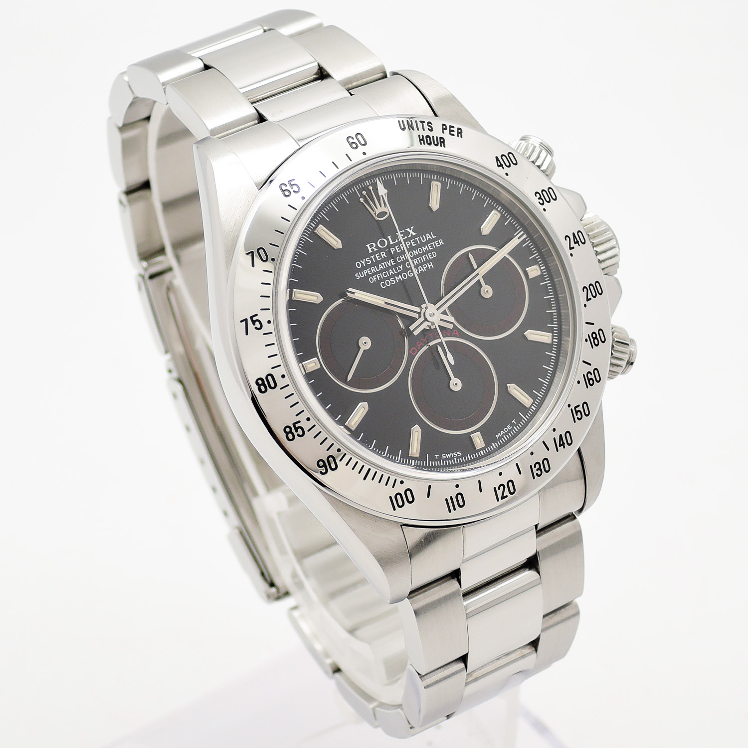 ロレックス デイトナ 16520 黒 W番 パトリッツィダイヤル/ブラウンアイ/ダースベイダー 完品 17.5cm AT ROLEX Daytona Black C006329のイメージ画像
