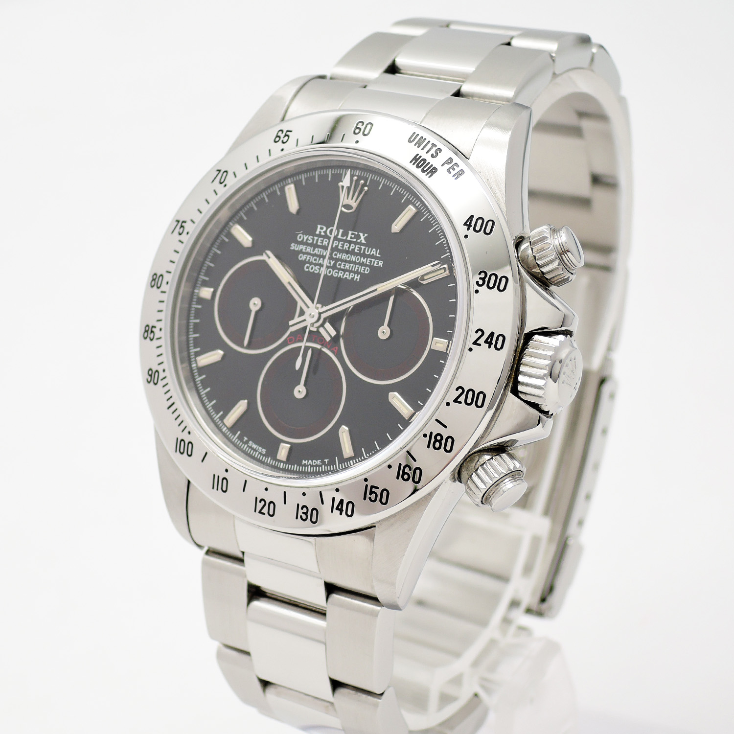 ロレックス デイトナ 16520 黒 W番 パトリッツィダイヤル/ブラウンアイ/ダースベイダー 完品 17.5cm AT ROLEX Daytona Black C006329のイメージ画像