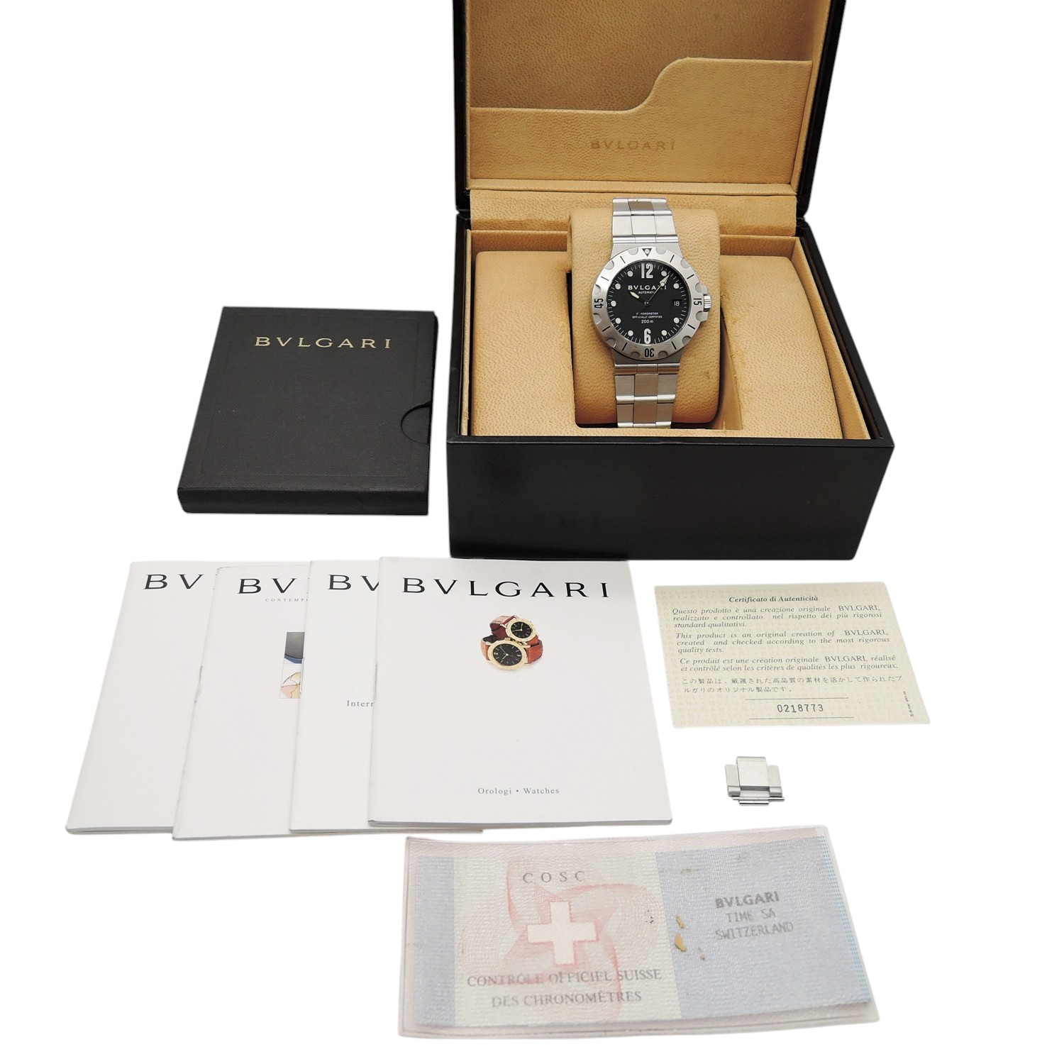 ブルガリ ディアゴノ SD38S ブラック AT 18㎝ 保証書,箱付き BVLGARI Diagono C006272のイメージ画像