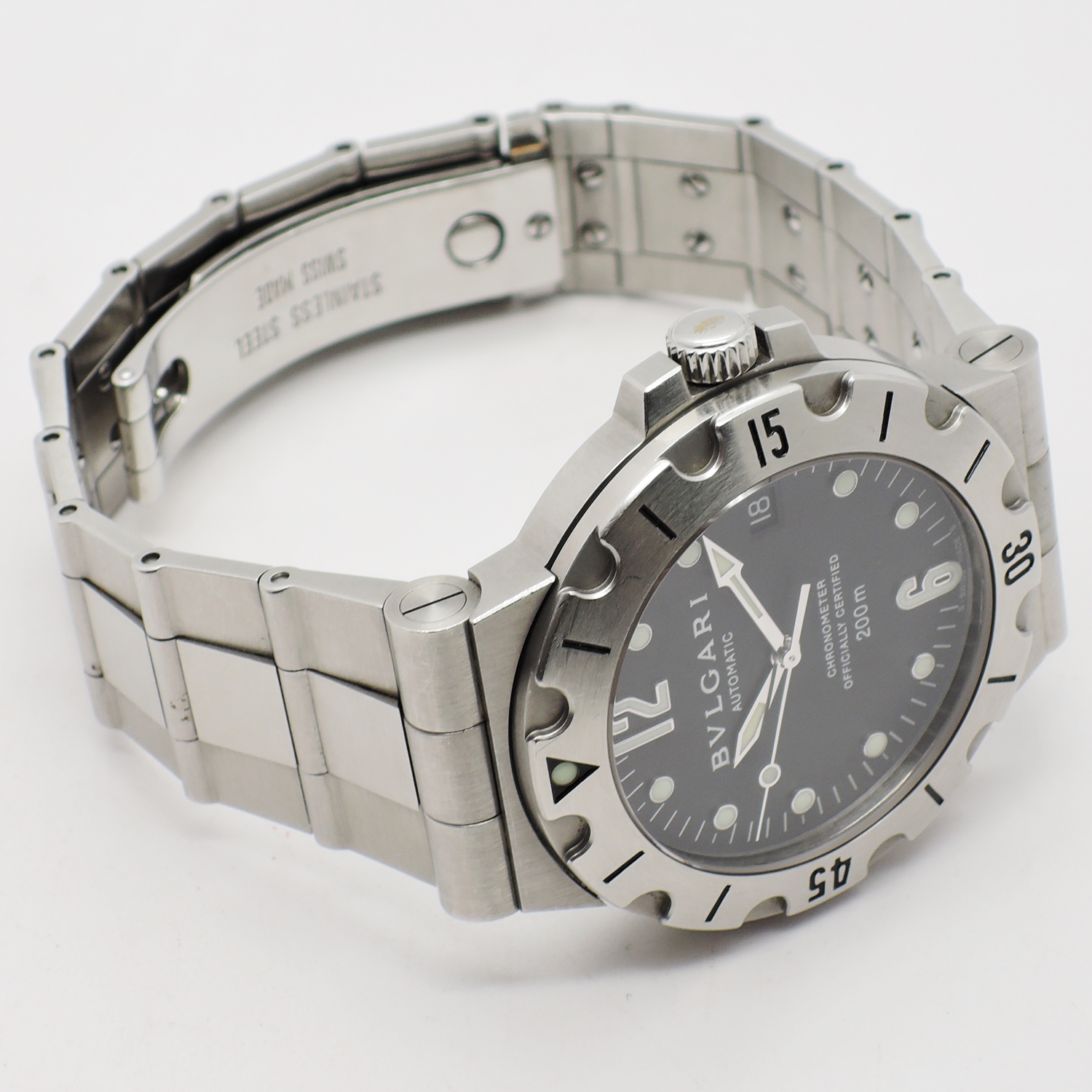 ブルガリ ディアゴノ SD38S ブラック AT 18㎝ 保証書,箱付き BVLGARI Diagono C006272のイメージ画像