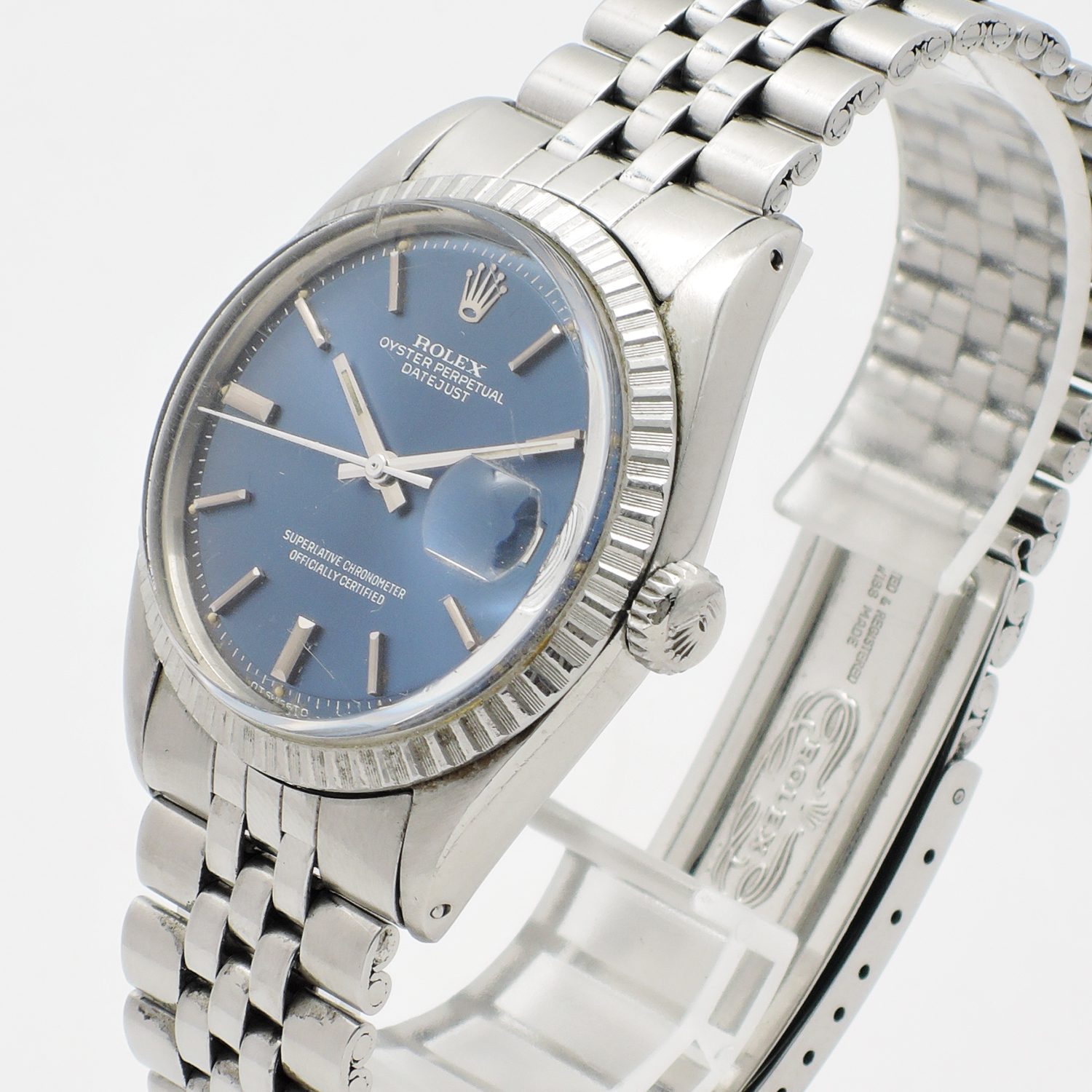 ロレックス デイトジャスト 36 1603 ブルー AT 17.5cm ROLEX Date-Just 36 Blue C006309のイメージ画像