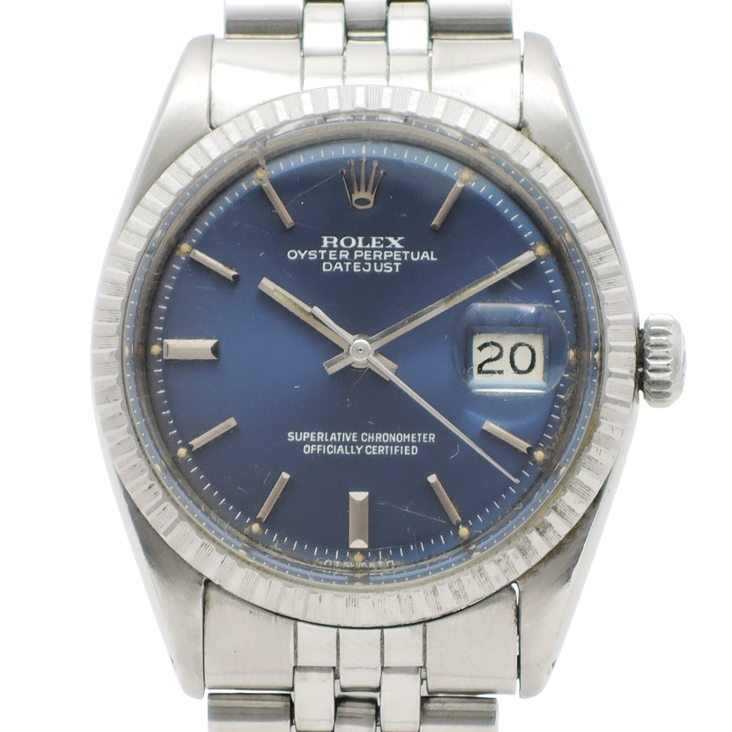 ロレックス デイトジャスト 36 1603 ブルー AT 17.5cm ROLEX Date-Just 36 Blue C006309のイメージ画像