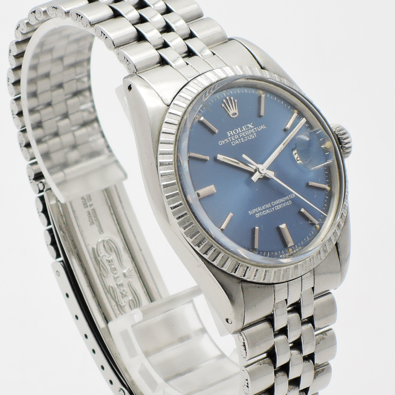 ロレックス デイトジャスト 36 1603 ブルー AT 17.5cm ROLEX Date-Just 36 Blue C006309のイメージ画像