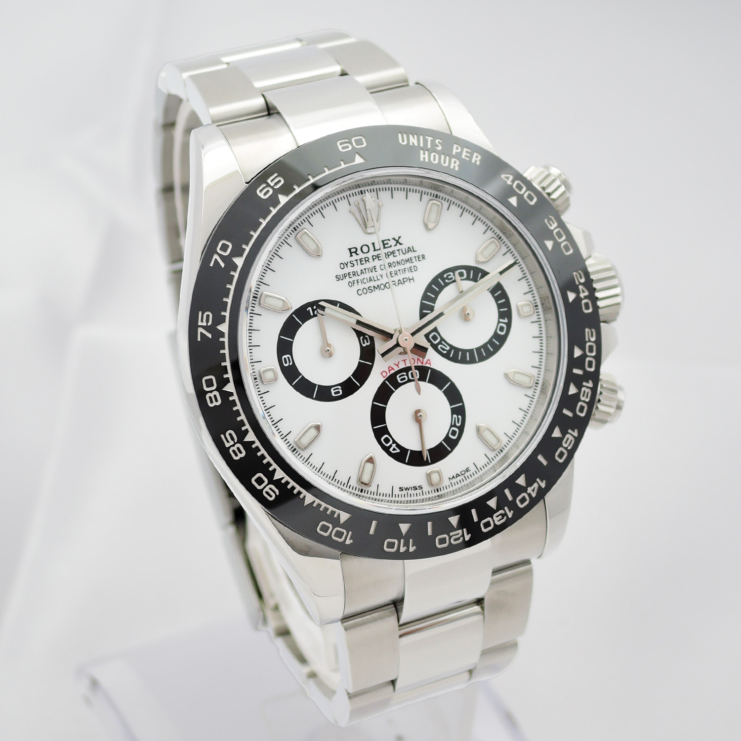 ロレックス コスモグラフ デイトナ 116500LN 白 ホワイト 2020年製 保証書付 SS フルコマ メンズ ROLEX Daytona White C006622のイメージ画像