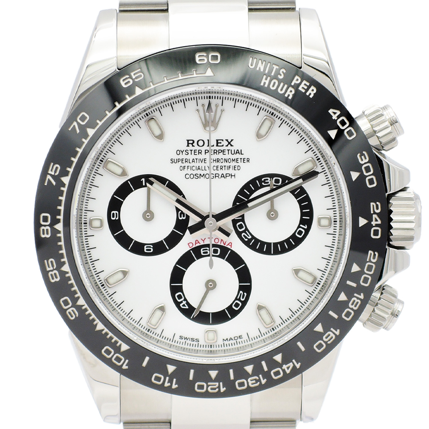 ロレックス コスモグラフ デイトナ 116500LN 白 ホワイト 2020年製 保証書付 SS フルコマ メンズ ROLEX Daytona White C006622のイメージ画像
