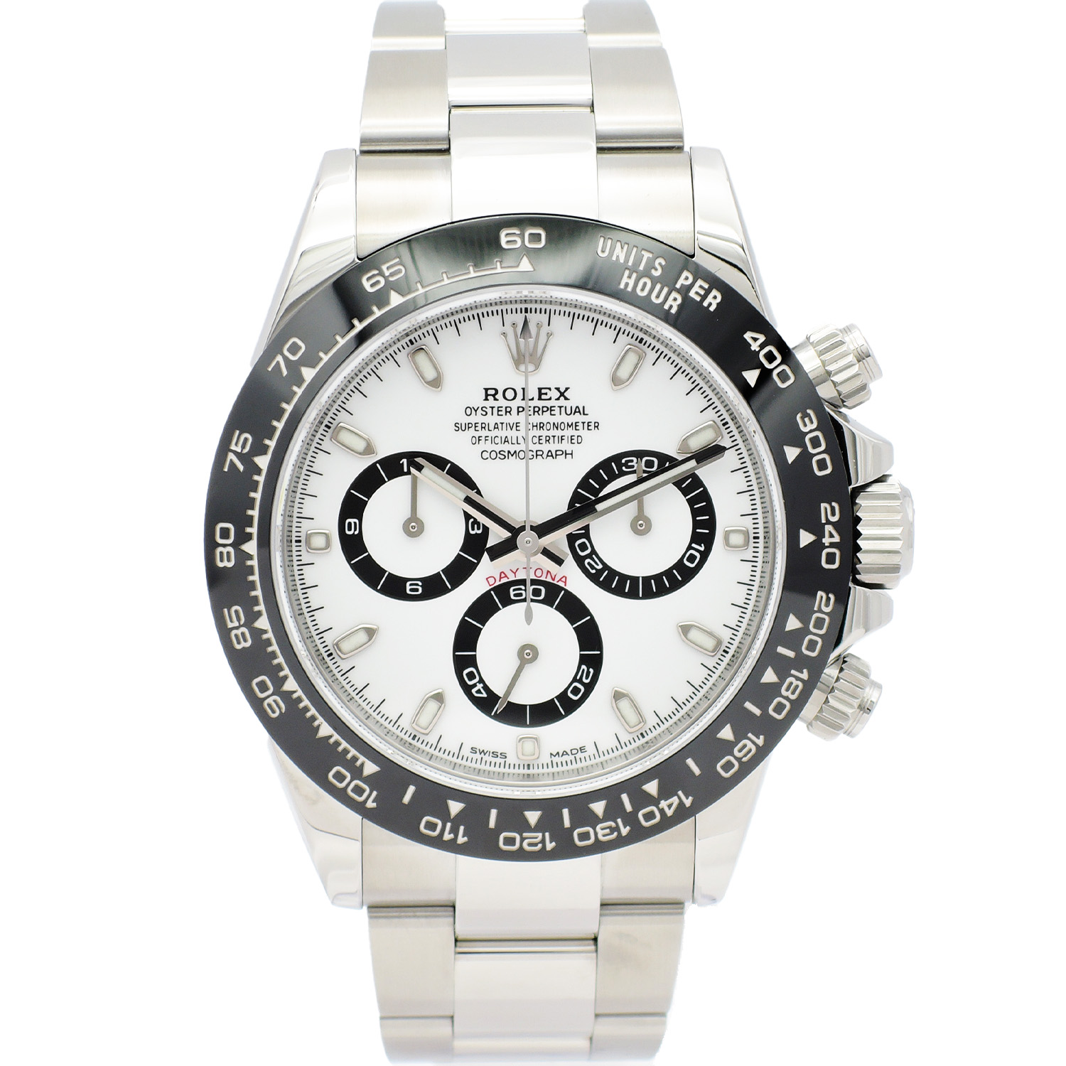 ロレックス コスモグラフ デイトナ 116500LN 白 ホワイト 2020年製 保証書付 SS フルコマ メンズ ROLEX Daytona White C006622