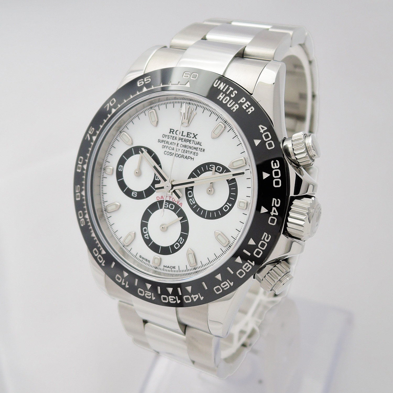 ロレックス コスモグラフ デイトナ 116500LN 白 ホワイト 2020年製 保証書付 SS フルコマ メンズ ROLEX Daytona White C006622のイメージ画像