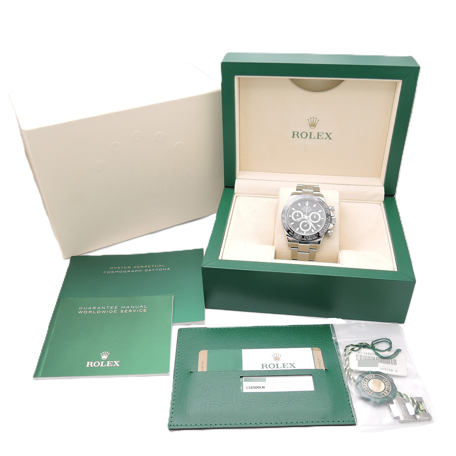 ロレックス コスモグラフ デイトナ 116500LN 黒 ブラック 2016年製 保証書付 SS フルコマ メンズ ROLEX Daytona Black C006623のイメージ画像
