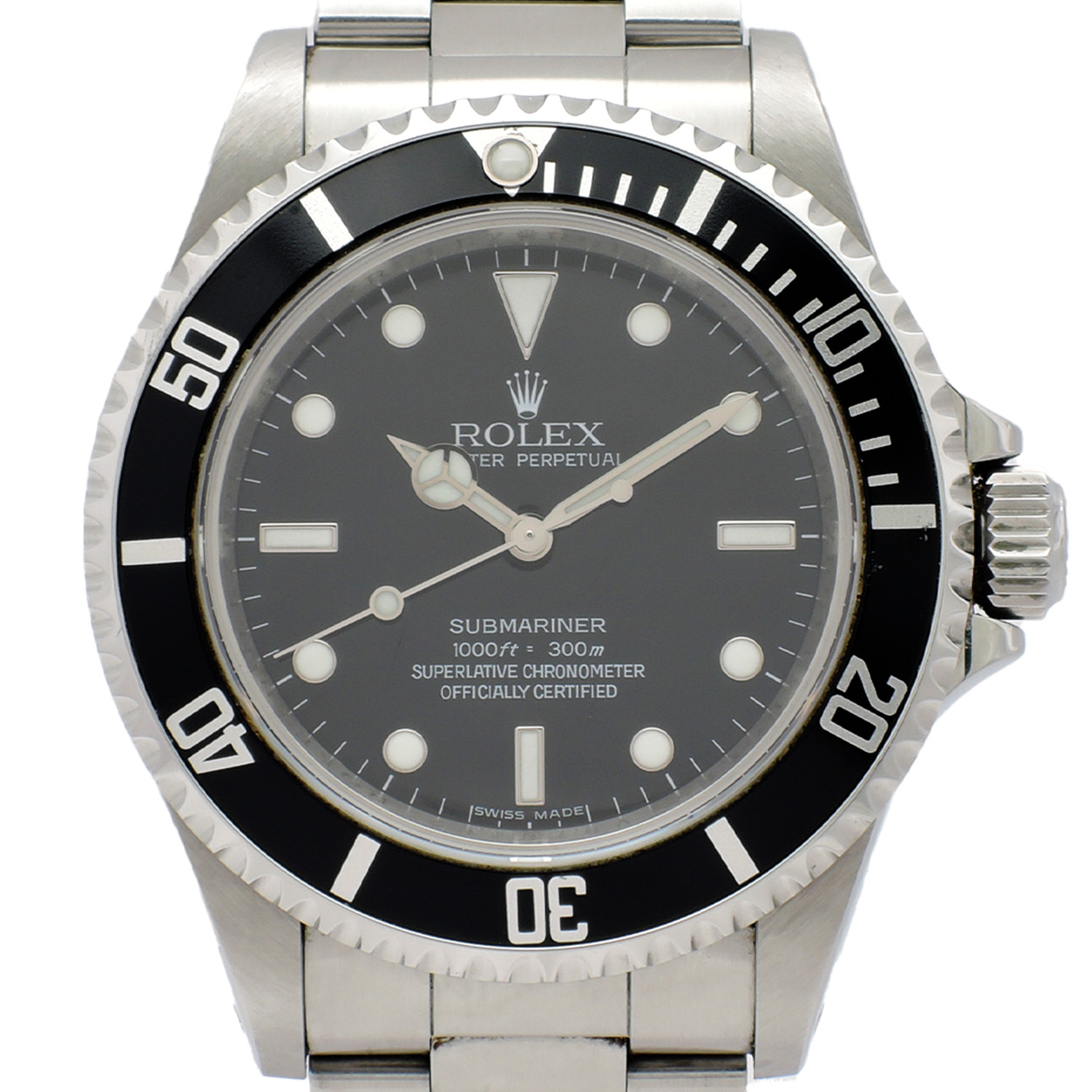 ロレックス サブマリーナ ノンデイト 14060M 黒 ブラック 2010年製 保証書付 SS 17cm メンズ ROLEX Submariner Non-date Black C006624のイメージ画像