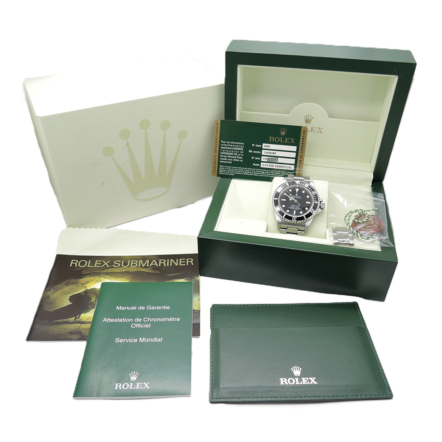 ロレックス サブマリーナ ノンデイト 14060M 黒 ブラック 2010年製 保証書付 SS 17cm メンズ ROLEX Submariner Non-date Black C006624のイメージ画像