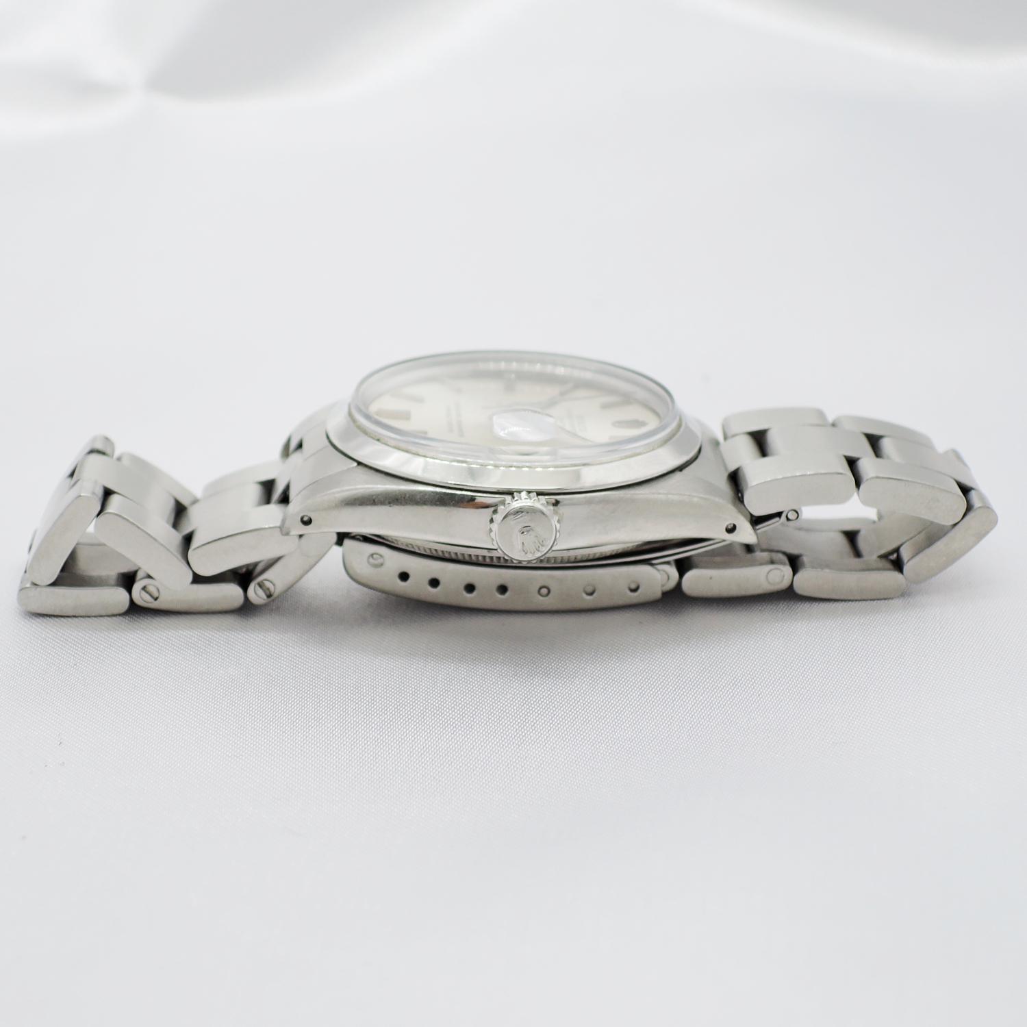 ロレックス オイスターパーペチュアルデイト 1500 シルバー AT 16.5cm ROLEX Oyster Perpetual Date Silver C006970のイメージ画像