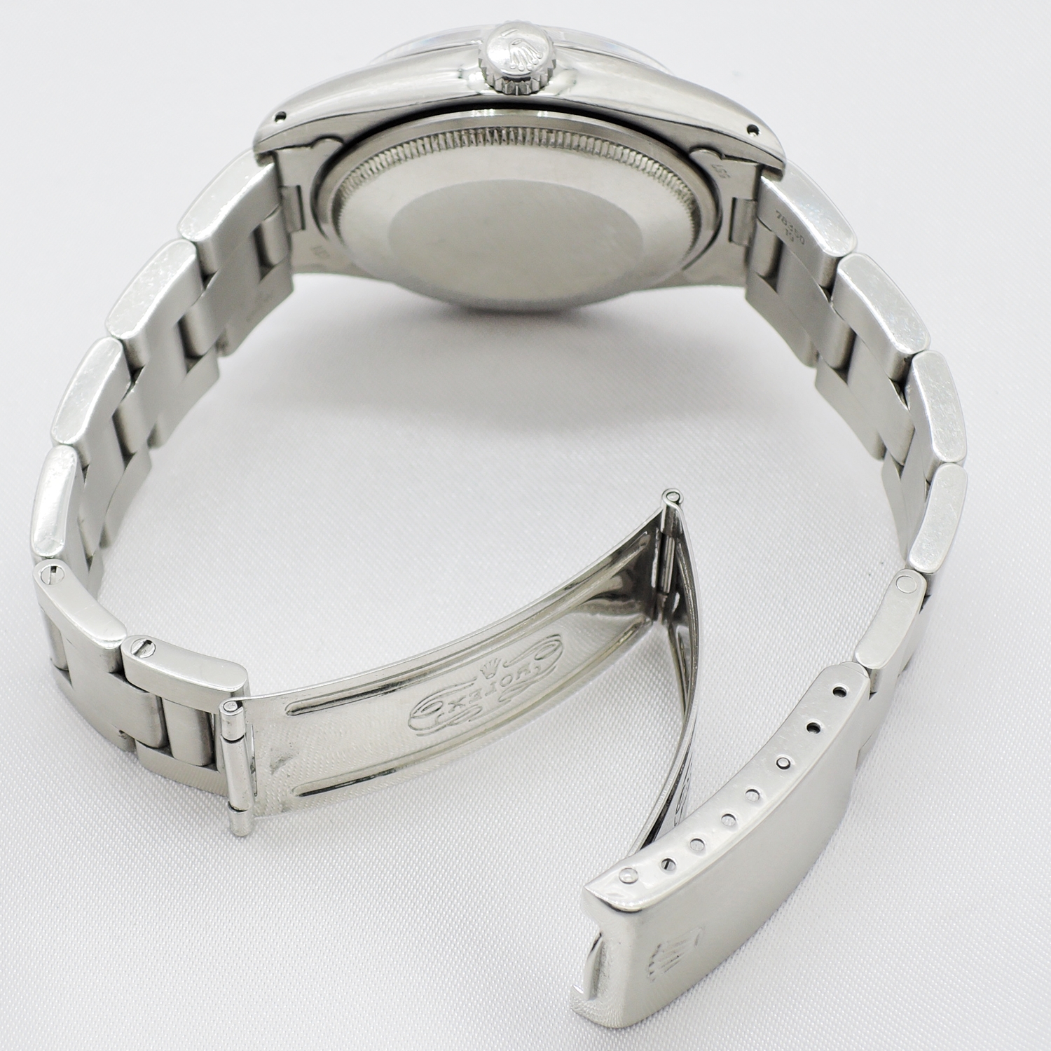 ロレックス オイスターパーペチュアルデイト 1500 シルバー AT 16.5cm ROLEX Oyster Perpetual Date Silver C006970のイメージ画像