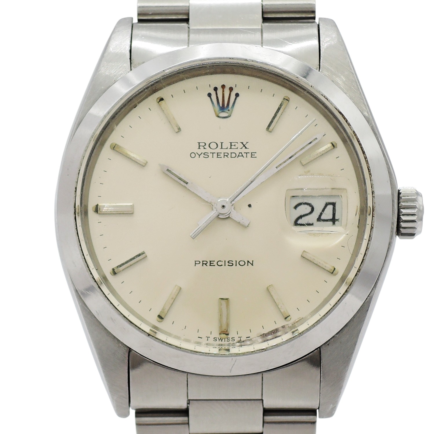 ロレックス オイスターパーペチュアルデイト 6694 シルバー HW 16.5cm ROLEX Oyster Perpetual Date Silver C006975のイメージ画像