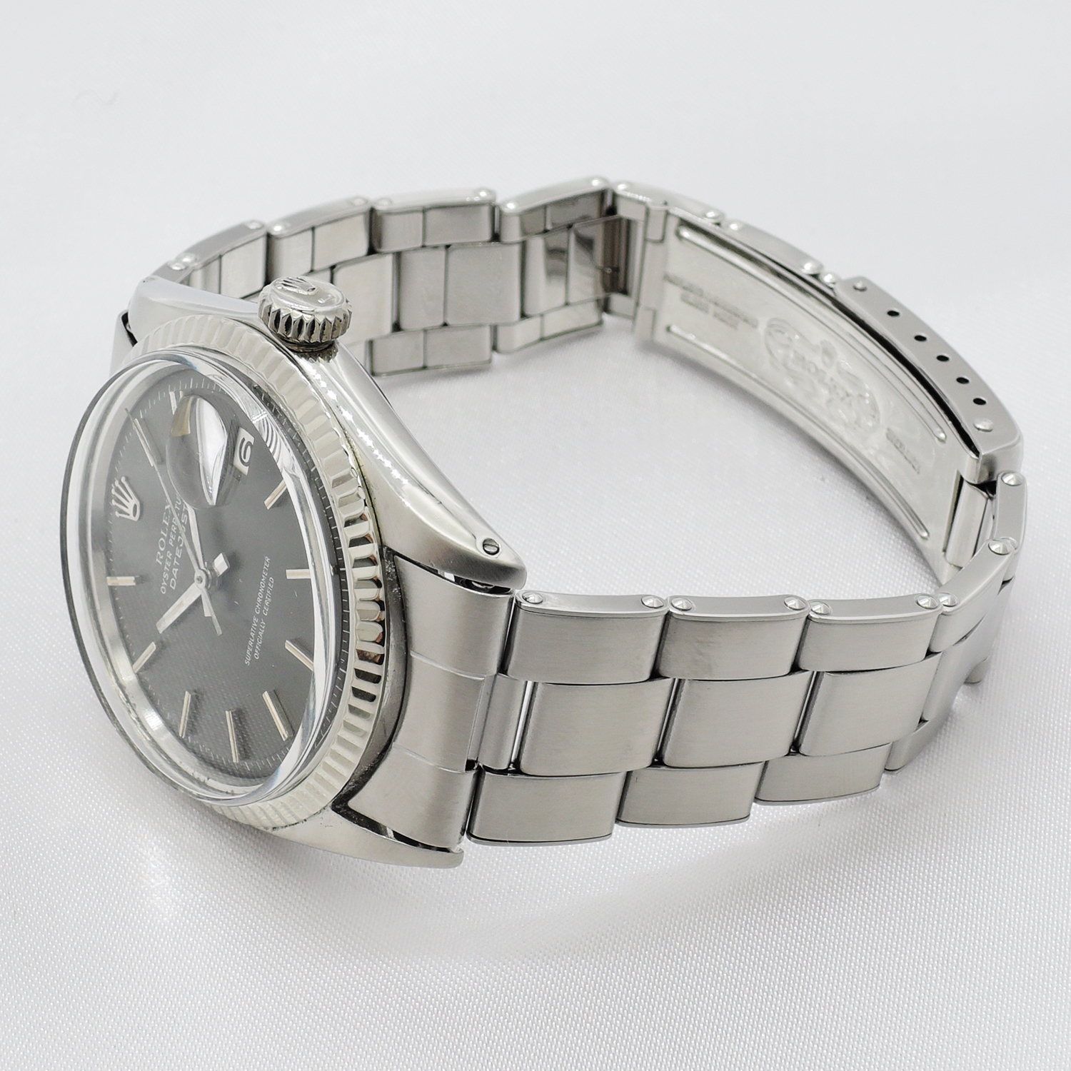 ロレックス デイトジャスト 36 1601/4 黒文字盤 AT 17.5cm ROLEX Date-Just 36 black C006360のイメージ画像