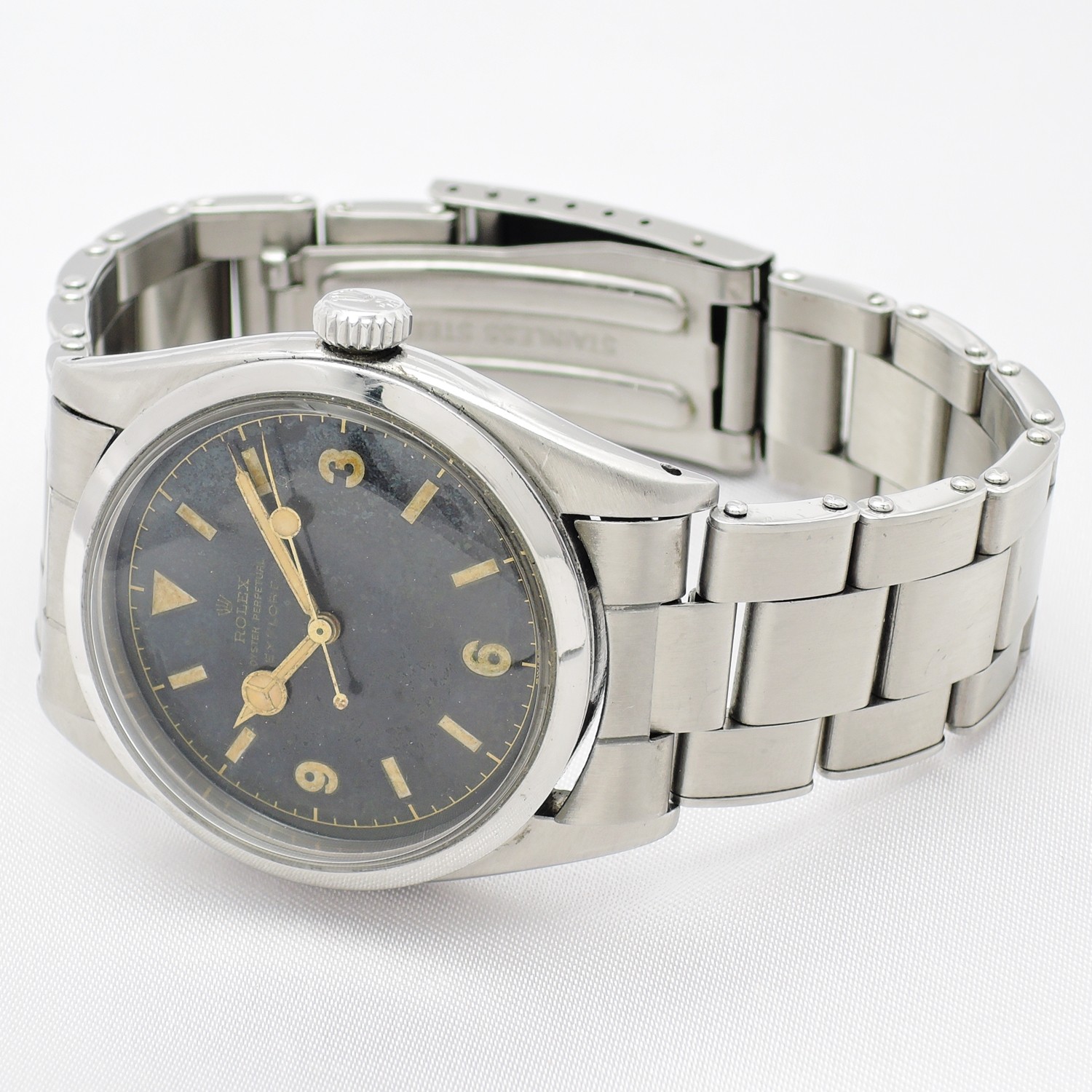 ロレックス 初期 エクスプローラーⅠ 6150 ブラック文字盤 17cm AT ROLEX ExplorerⅠ 36 Black Dial C007967のイメージ画像