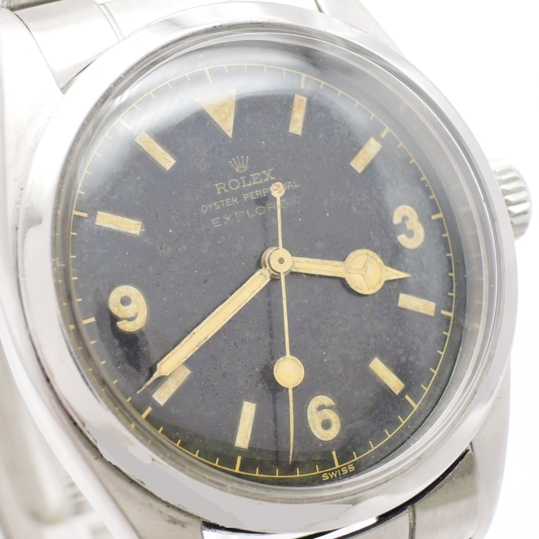 ロレックス 初期 エクスプローラーⅠ 6150 ブラック文字盤 17cm AT ROLEX ExplorerⅠ 36 Black Dial C007967のイメージ画像