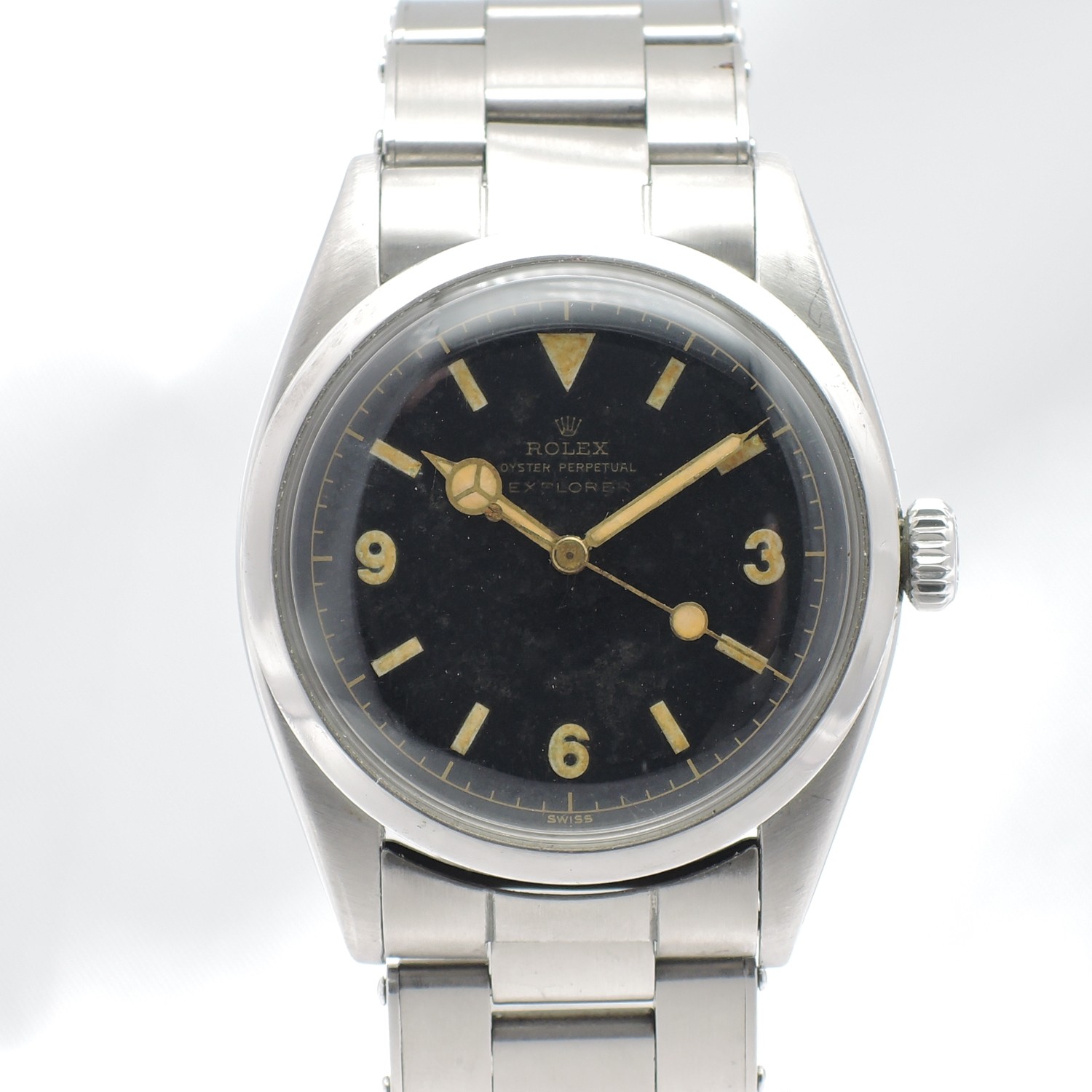 ロレックス 初期 エクスプローラーⅠ 6150 ブラック文字盤 17cm AT ROLEX ExplorerⅠ 36 Black Dial C007967