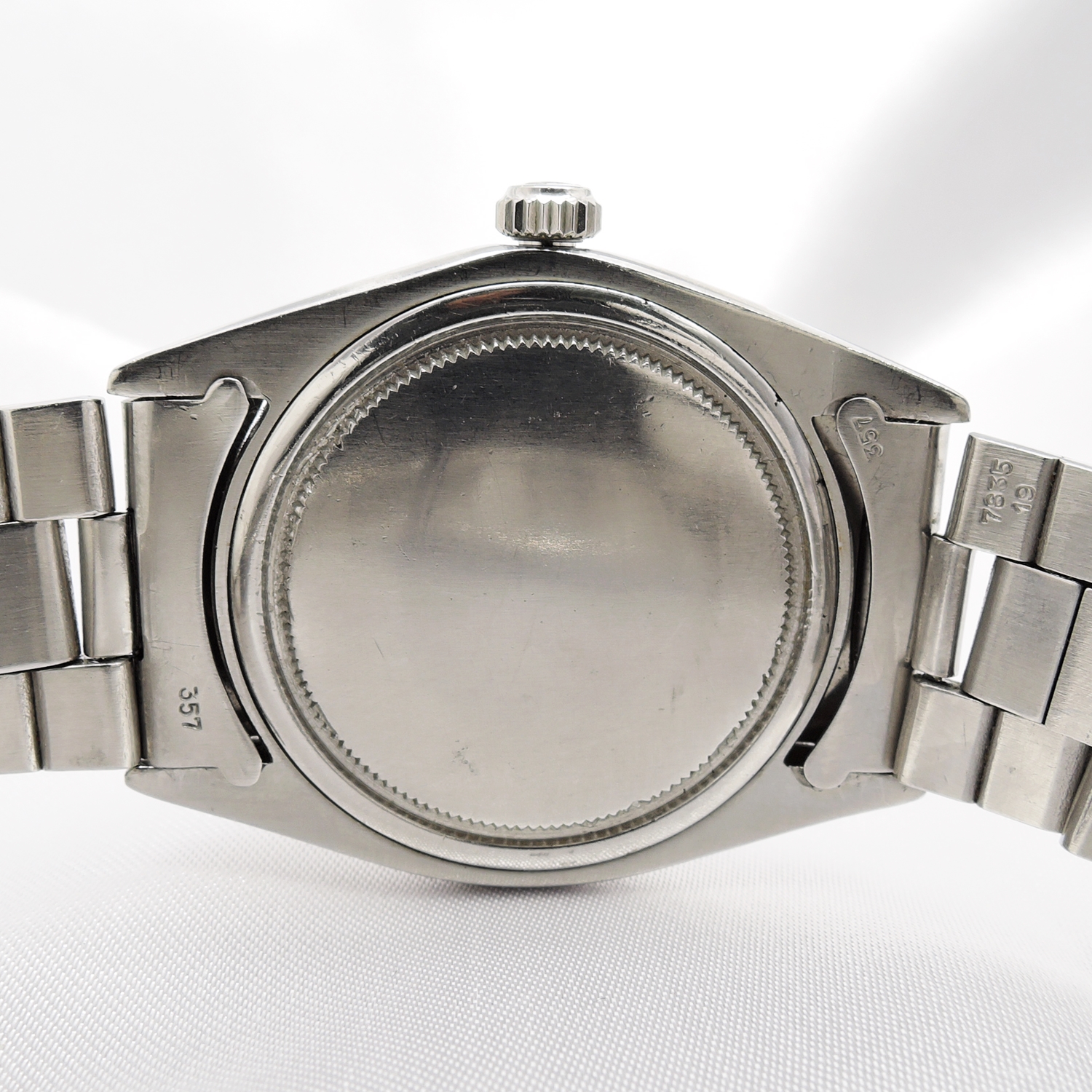 稀少！ロレックス オイスターパーペチュアルデイト 34 UAE軍紋章 6694 シルバー 16.5cm AT ROLEX Oyster Perpetual Date 34 Silver C007434のイメージ画像