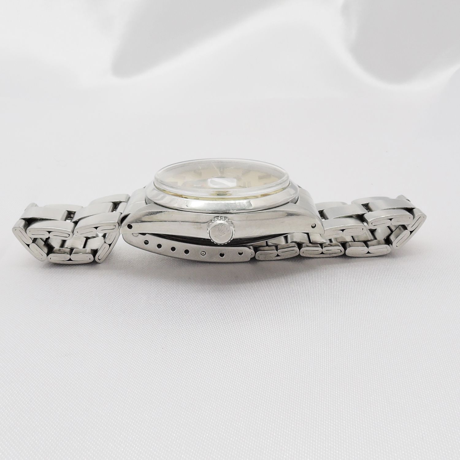 稀少！ロレックス オイスターパーペチュアルデイト 34 UAE軍紋章 6694 シルバー 16.5cm AT ROLEX Oyster Perpetual Date 34 Silver C007434のイメージ画像