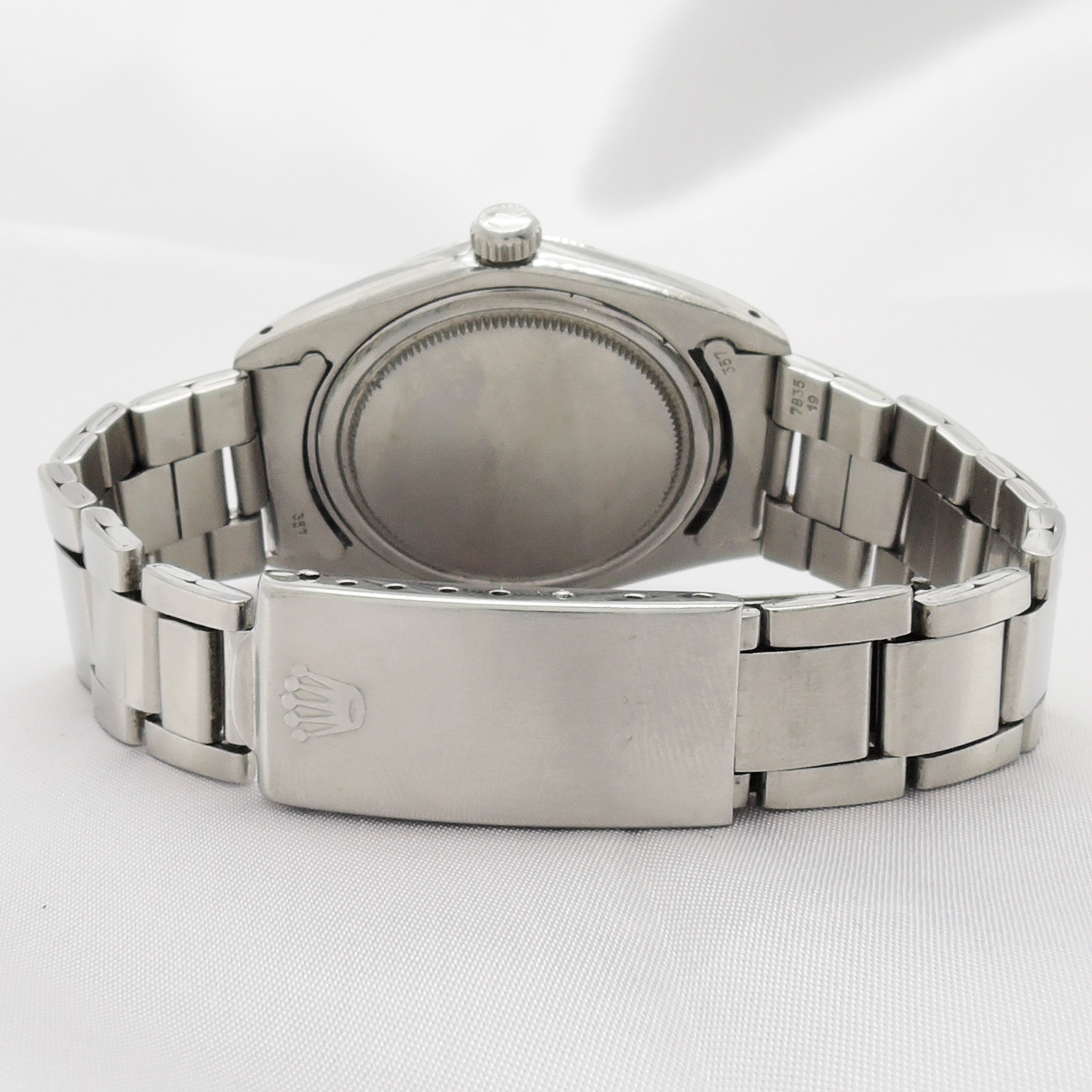 稀少！ロレックス オイスターパーペチュアルデイト 34 UAE軍紋章 6694 シルバー 16.5cm AT ROLEX Oyster Perpetual Date 34 Silver C007434のイメージ画像