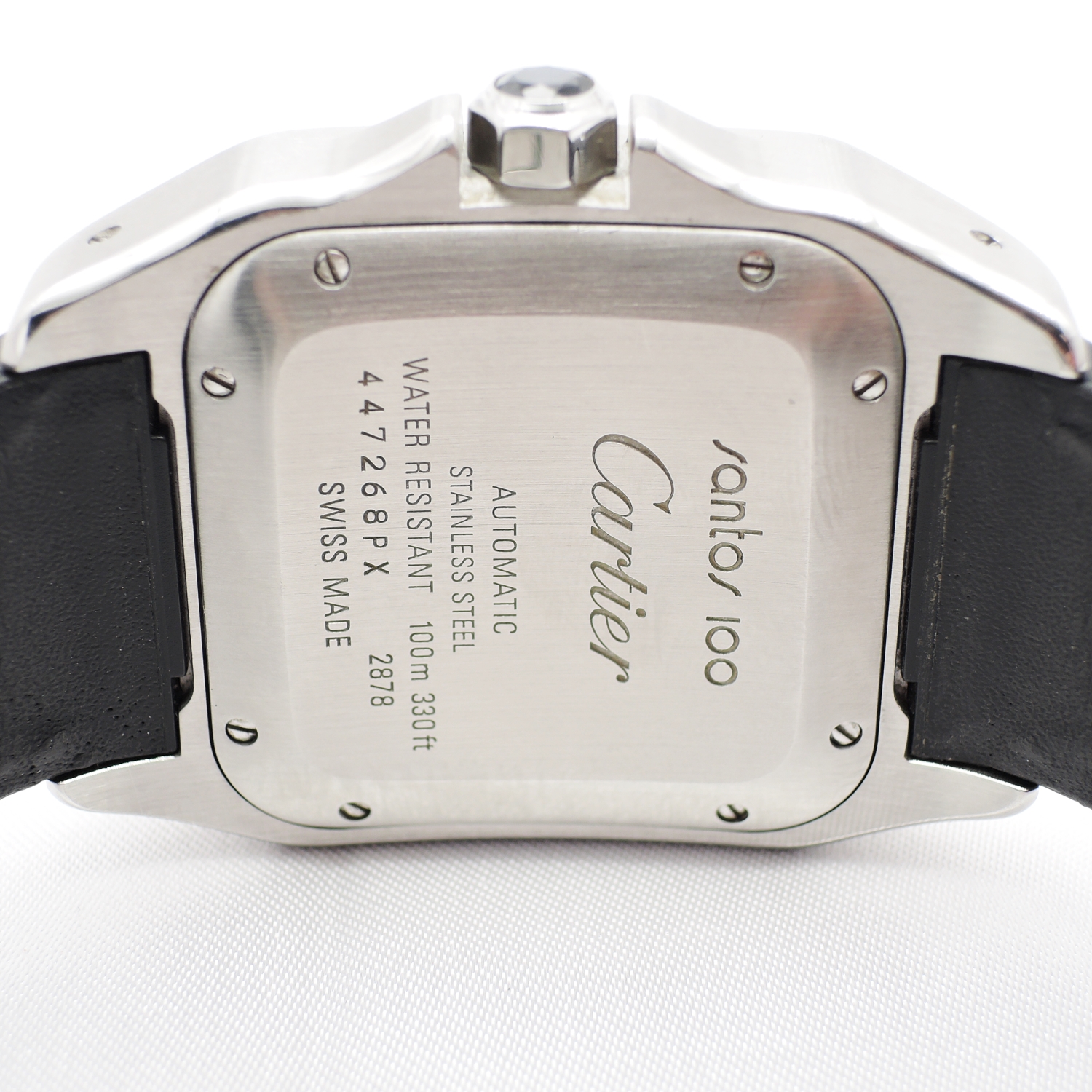 カルティエ サントス 100 MM W20106X8 白 ホワイト 17㎝ 2009年保証書 Cartier Santos 100 MM WhiteRoman C005905のイメージ画像