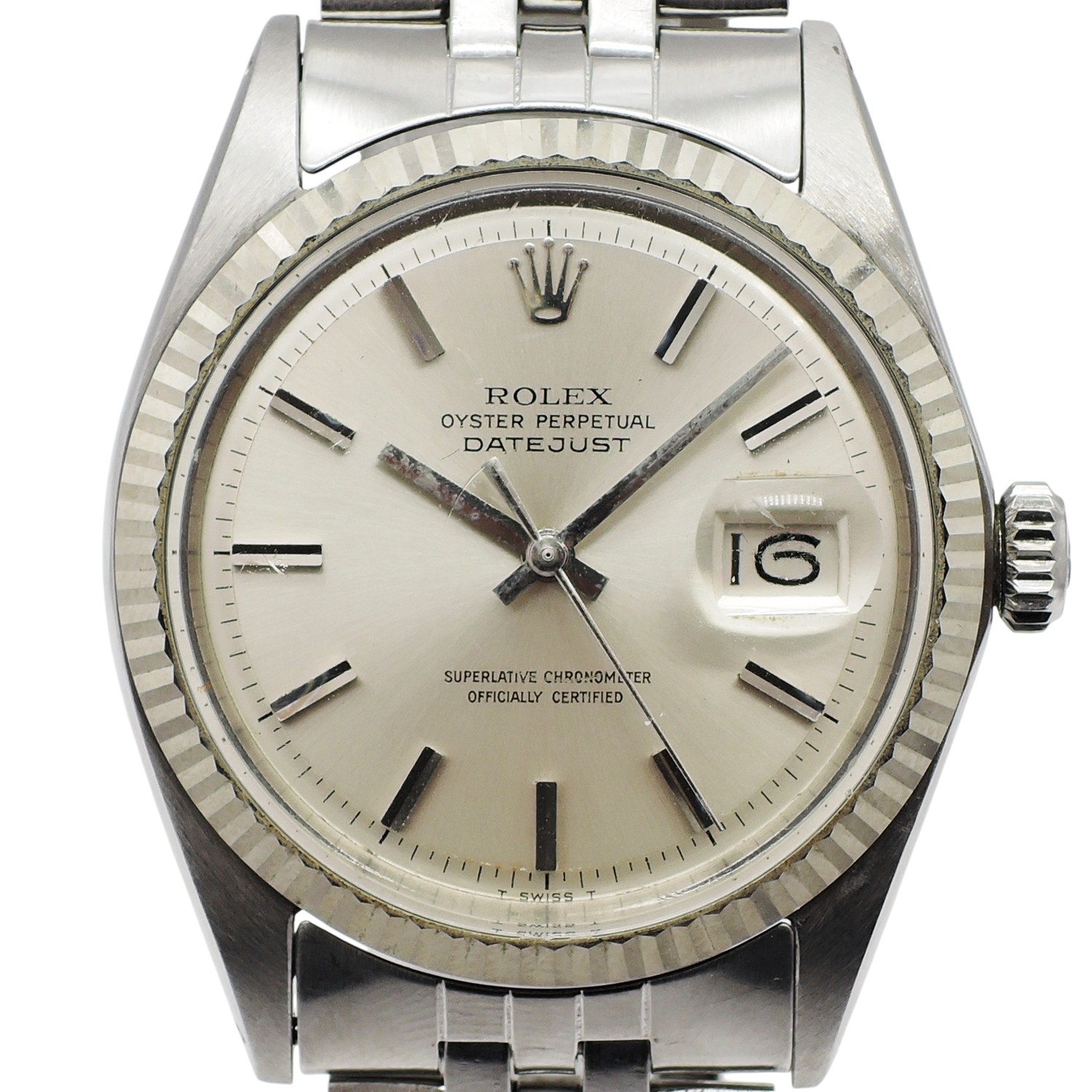 ロレックス デイトジャスト 36 1601/4 シルバー AT 15cm ROLEX Date-Just 36 Silver C008033のイメージ画像