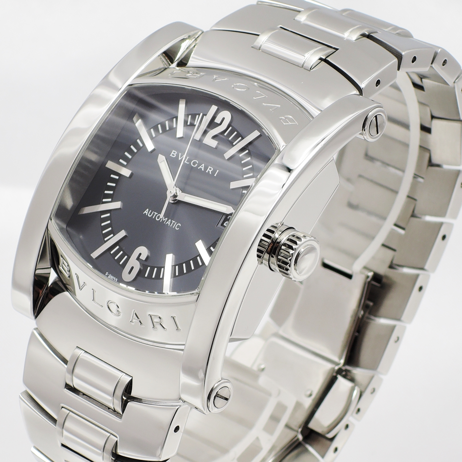 ブルガリ アショーマ AA48S 黒文字盤 AT 17.5cm BVLGARI Assioma C008257のイメージ画像