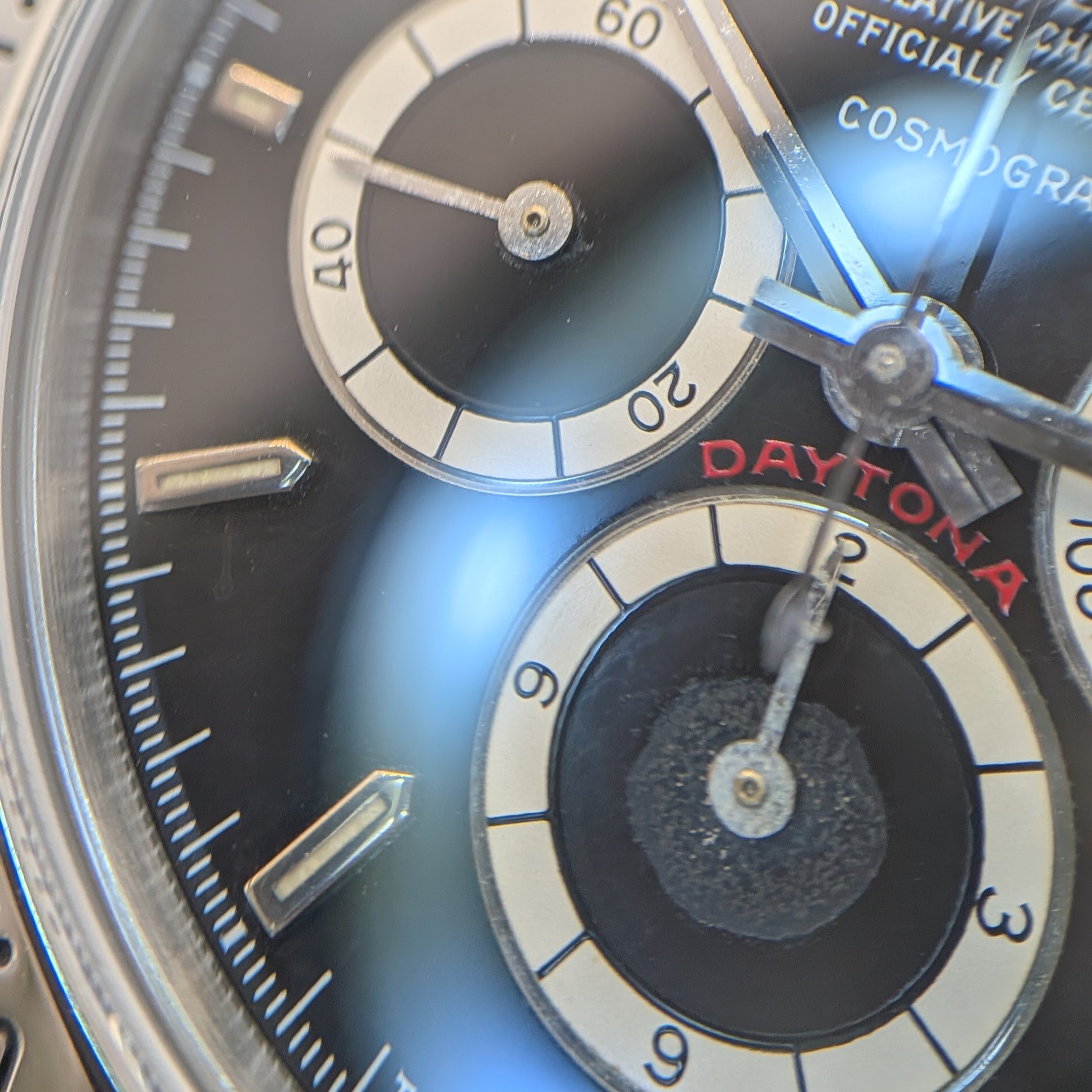 ロレックス デイトナ 16520 黒 L番 225タキ/逆6/段落ち 19.5cm AT ROLEX Daytona Black Floating Cosmograph C008690のイメージ画像