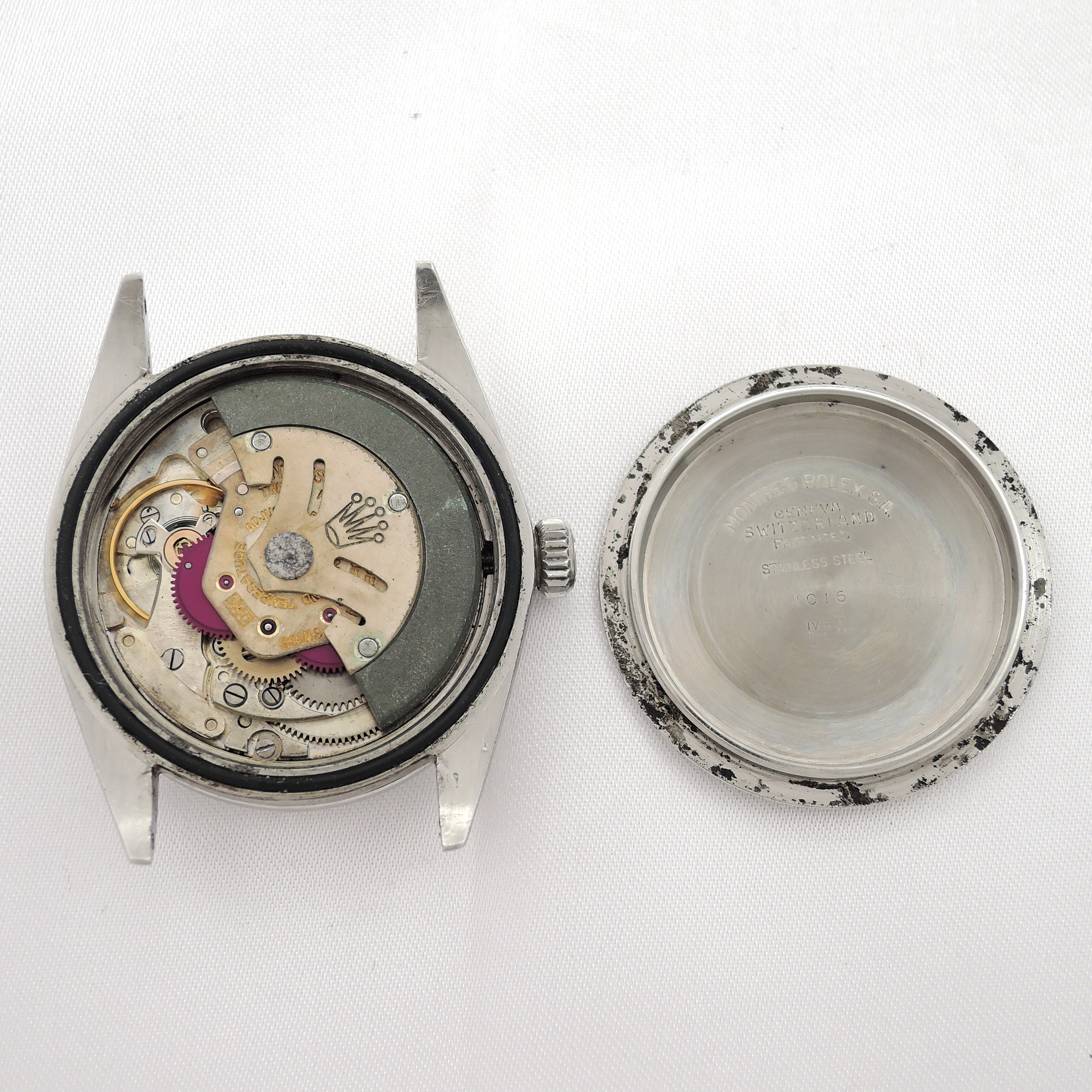 ロレックス エクスプローラーⅠ1016 ギルトダイヤル 5番台 トロピカル USAブレス 黒 ブラック 18cm Rolex ExplorerⅠ GiltDial Tropical C008785のイメージ画像