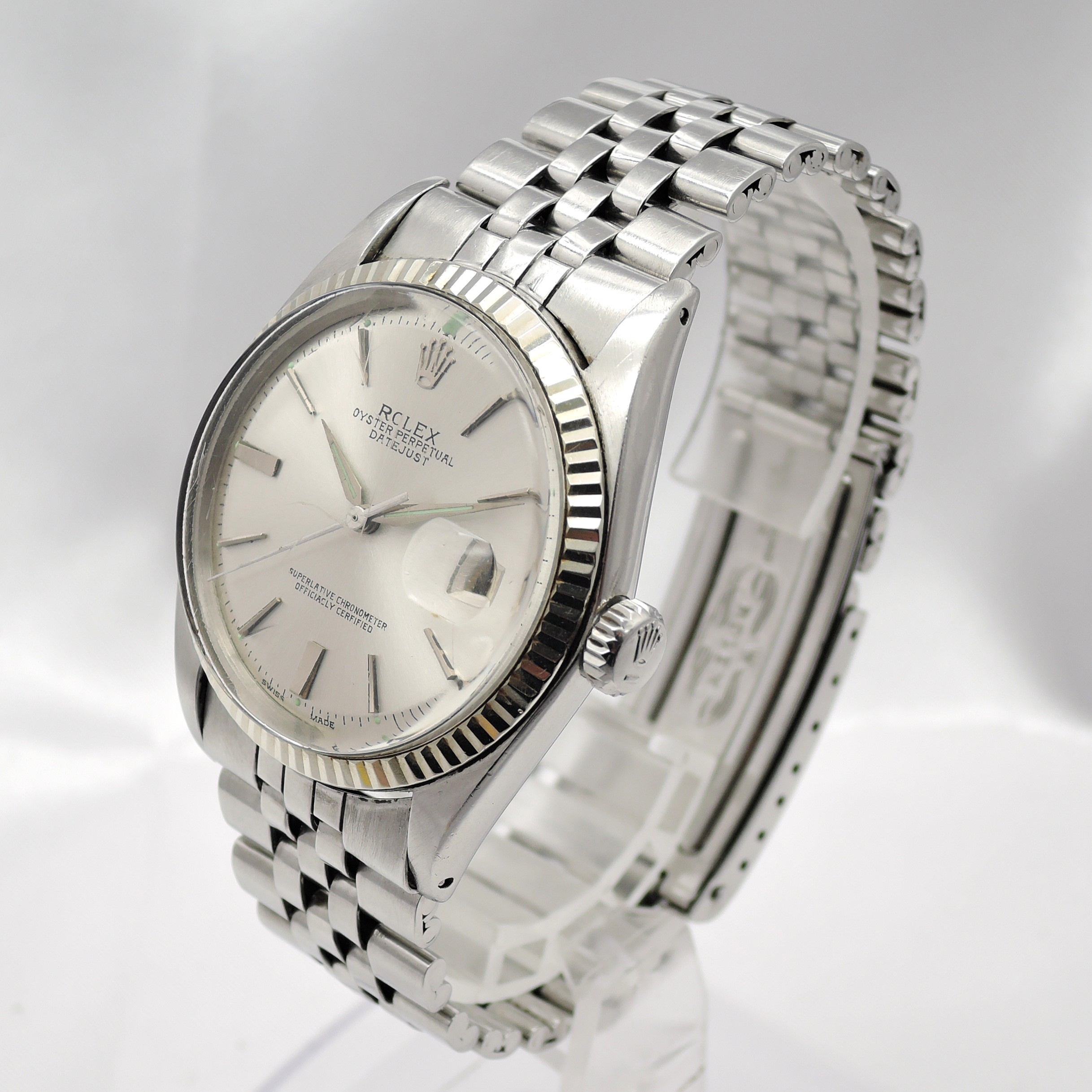 希少キャリバー ロレックス  デイトジャスト36 1601 シルバー文字盤  16cm AT ROLEX Date-Just 36 Silver C008587のイメージ画像