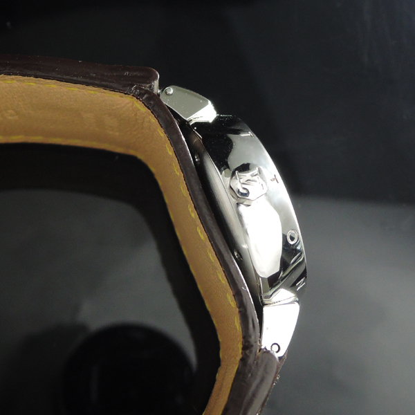 ルイヴィトン タンブール レディース腕時計 こげ茶ベルト Q1211　クォーツ　電池交換済　【中古時計】のイメージ画像