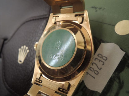 ROLEX ロレックス　18238　 デイデイト L品番(1989年～1990年)　ノンポリの証”赤”焼有 裏蓋シール　生産終了最高峰モデルのイメージ画像