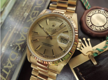 ROLEX ロレックス 18238 デイデイト L品番(1989年～1990年) ノンポリの証”赤”焼有 裏蓋シール 生産終了最高峰モデル -  トケナビ - 手数料無料の時計専門マーケットプレイス ロレックス、オメガ等ブランド時計