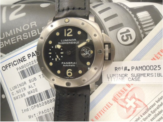 PANERAI】 パネライ PAM00025 サブマーシブル 初期型 日本正規品 「ワンオーナーモデル」当店にてOHメンテナンス済！希少モデル入荷！  - トケナビ - 手数料無料の時計専門マーケットプレイス ロレックス、オメガ等ブランド時計