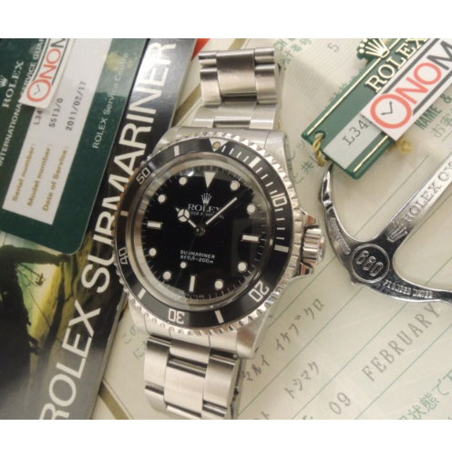 ROLEX ロレックス Ref5513 サブマリーナ ノンデイト フチ有文字盤 保証書日付1990年 日本ROLEXサービス”半額”特典付 2011年日本ROLEXサービスにてOHメンテ済(サービス保証書付) 希少！当時の小冊子付のイメージ画像