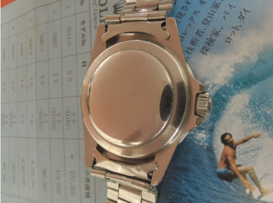 ROLEX ロレックス Ref5513 サブマリーナノンデイト 1982年製 昭和57年 シリアルNo728 溝無バックル3連巻ブレス(10コマ・G刻印1982年製) 付属品無 ＆ メンテナンス済！のイメージ画像