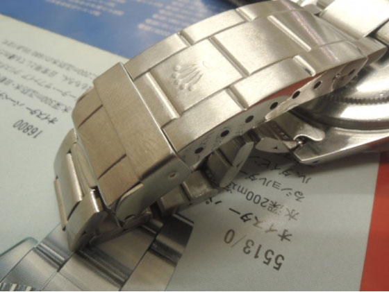 ROLEX ロレックス Ref5513 サブマリーナノンデイト 1982年製 昭和57年 シリアルNo728 溝無バックル3連巻ブレス(10コマ・G刻印1982年製) 付属品無 ＆ メンテナンス済！のイメージ画像